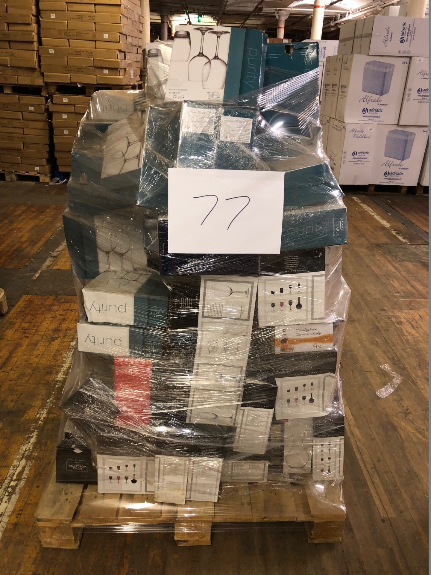 1 x Pallet of Mixed Glassware Including Royal Worcester Wine Glasses - Large Retail Value