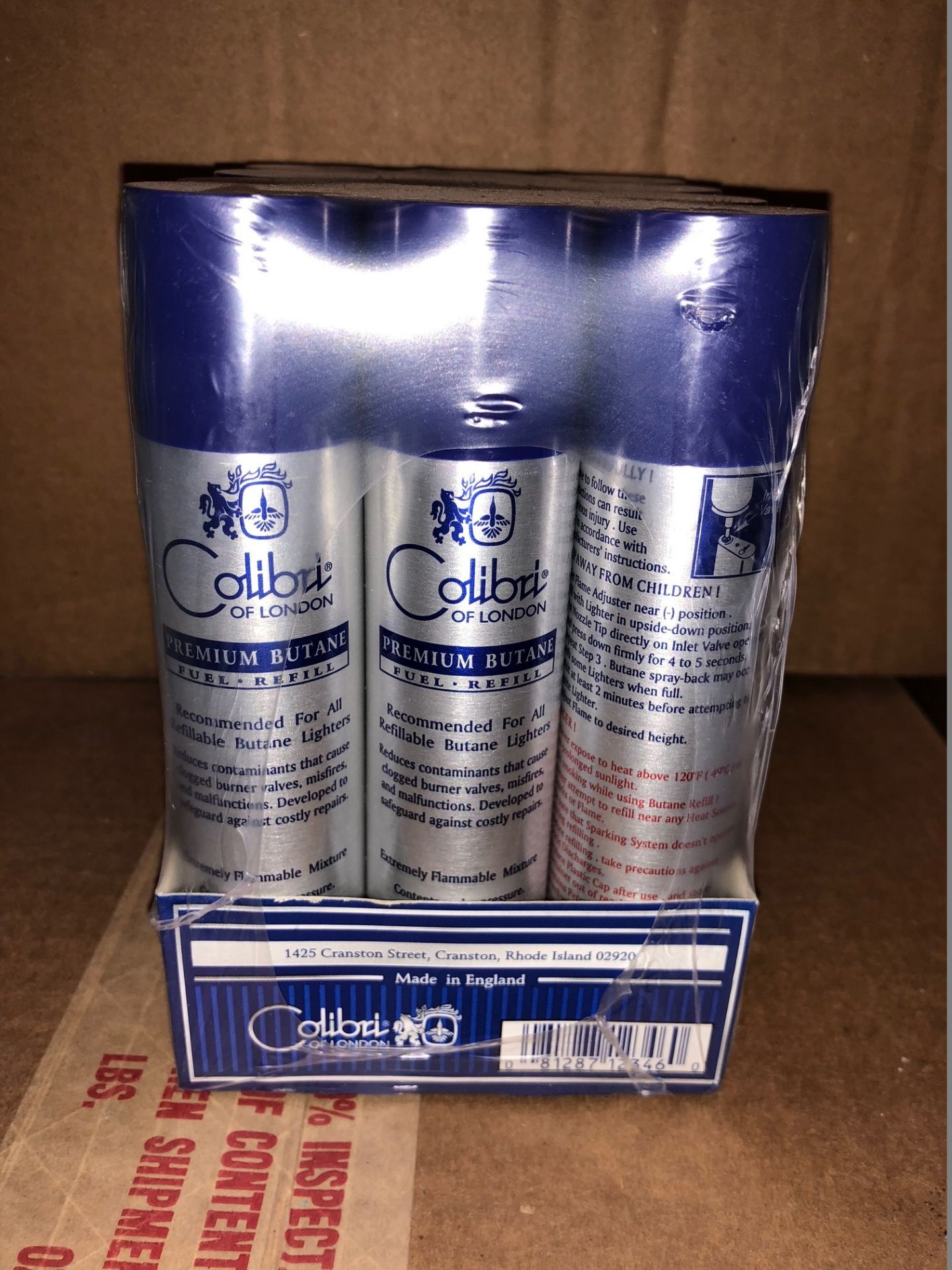 120 x Cans of Colibri of London Butane Gas - 90ml Cans (Brand New & Boxed - Massive Resale Value)