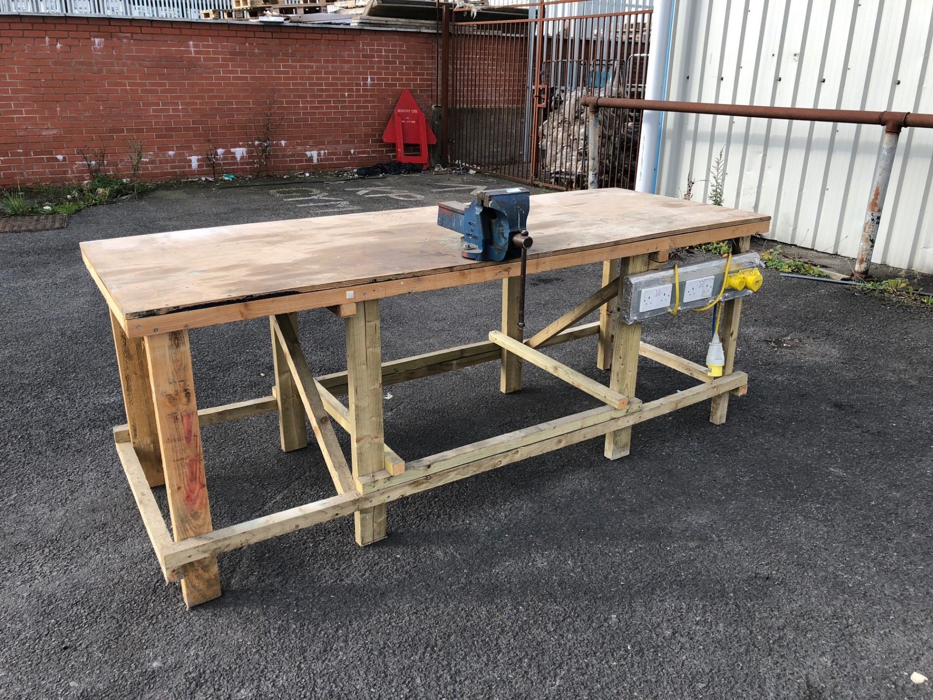 Custom Made Work Bench and Vice (L2440xD915xH930mm)