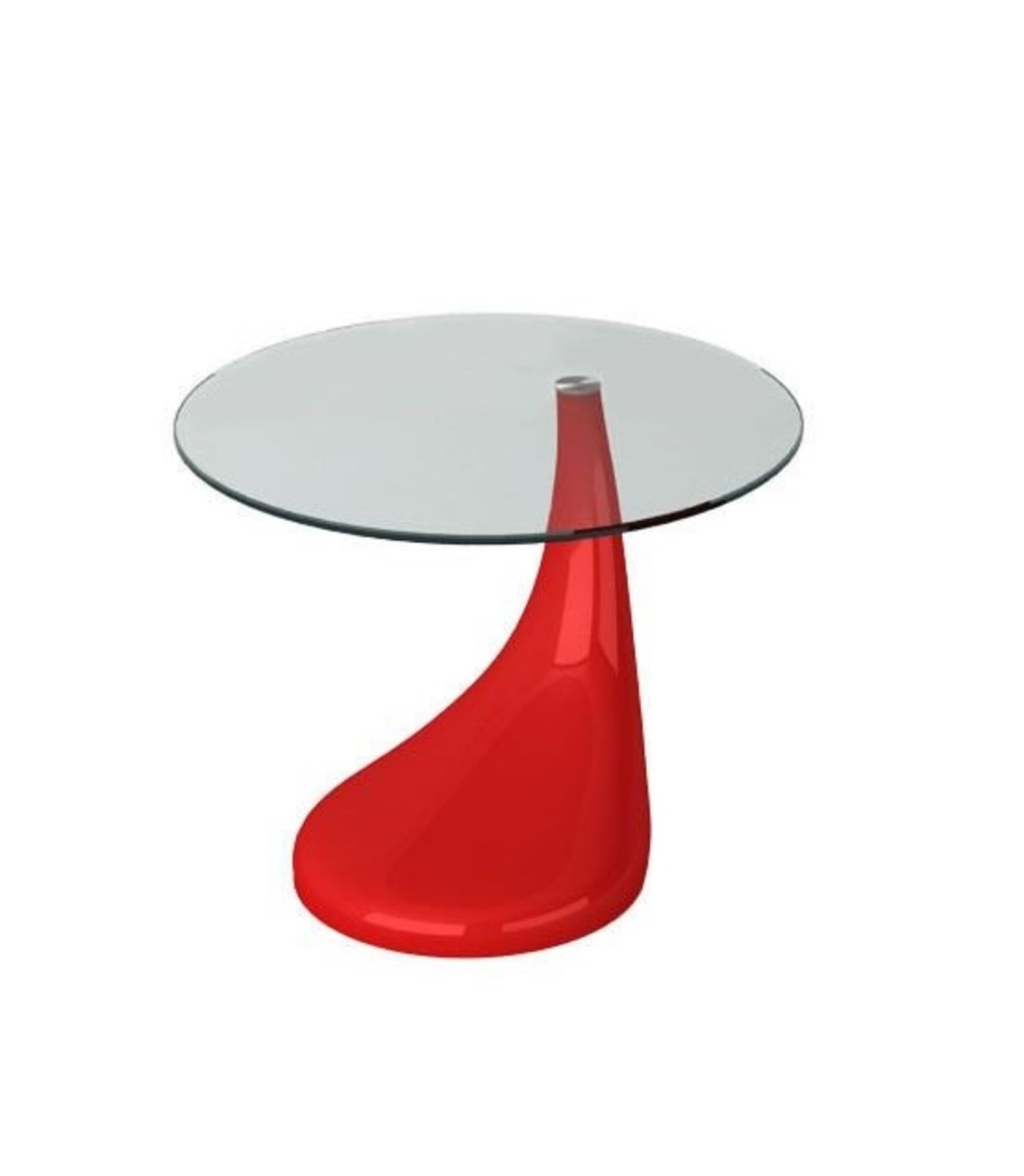 1 x Red Gloss Base Glass Coffee Table - Product Code CTB415RED (Brand New & Boxed)