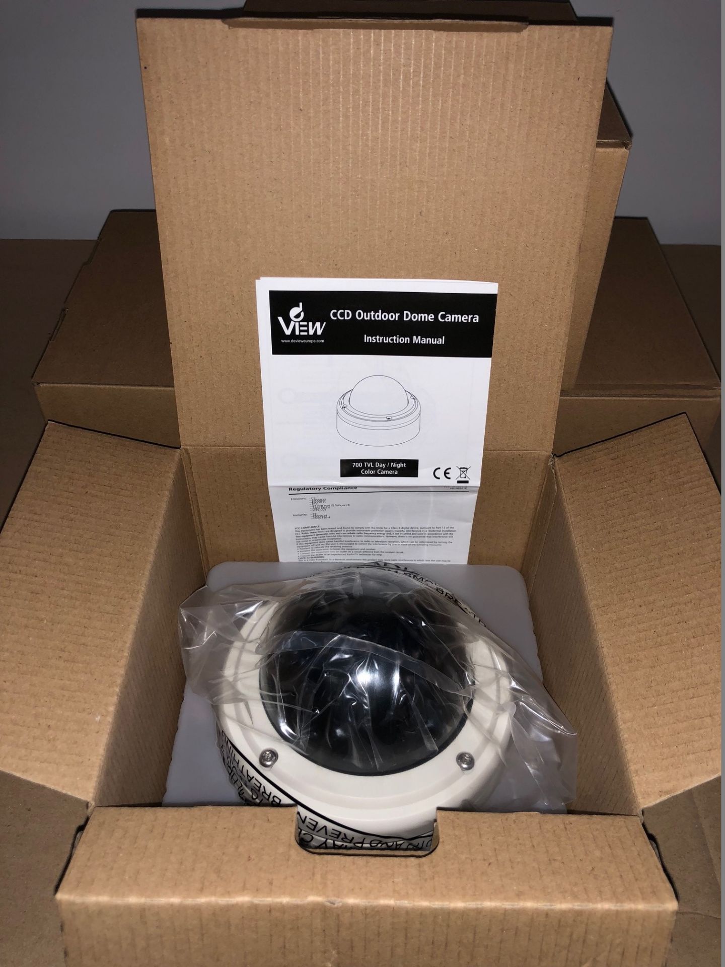 4 x dView CCD Outdoor Dome Cameras - 700TVL, SDN, PAL, 2.8-10mm - Model VDP20SP7028V10T (Brand New &