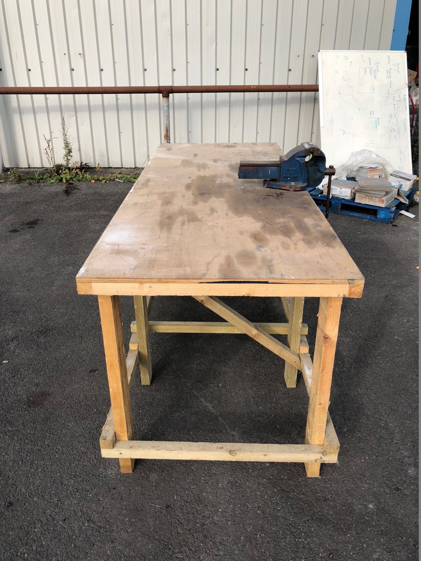 Custom Made Work Bench and Vice (L2440xD915xH930mm) - Image 3 of 5