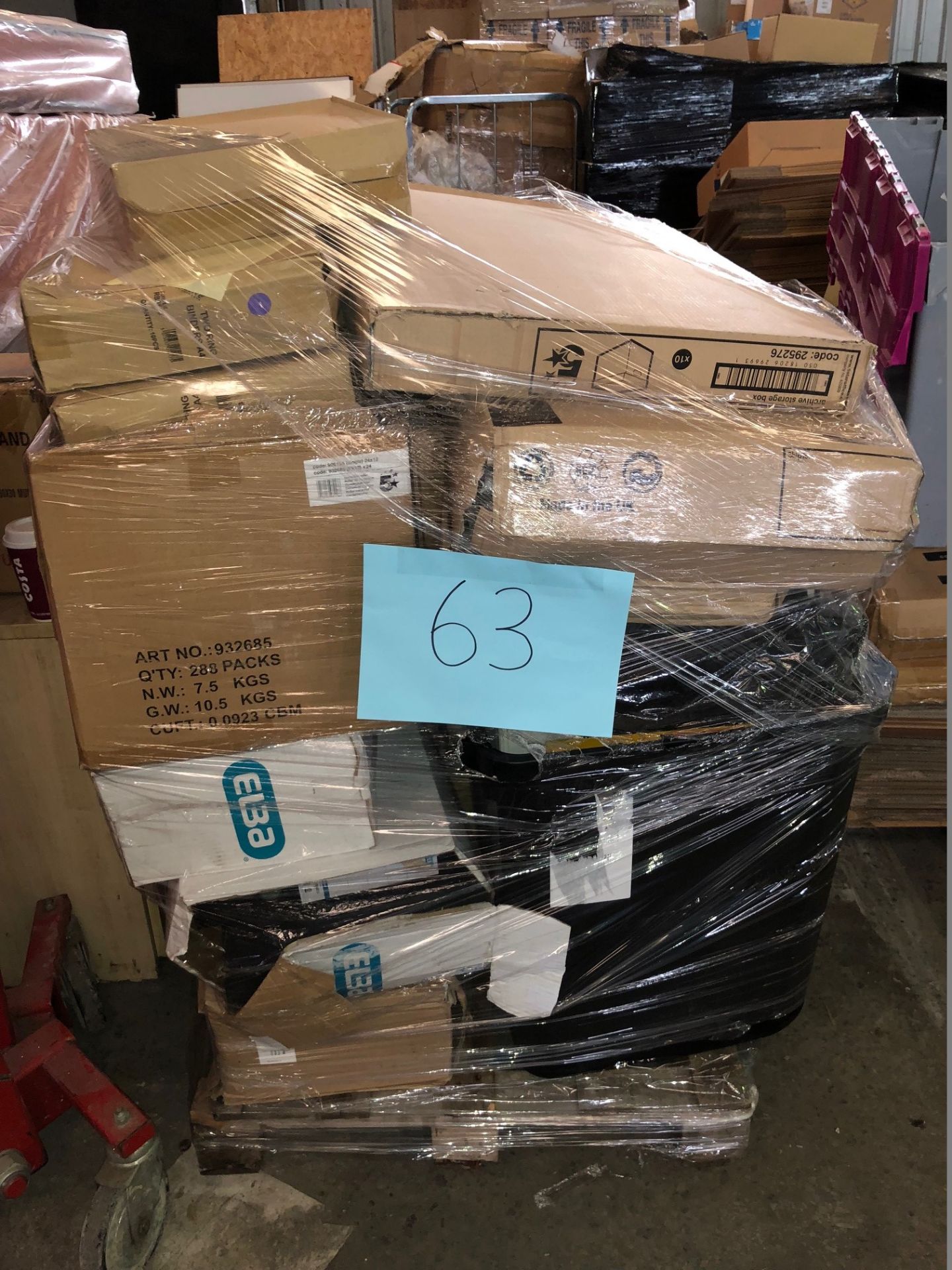 1 x Pallet of Mixed Stock/Stationery Including Elba Products, Ringbinders, Bankers Boxes, Bins,