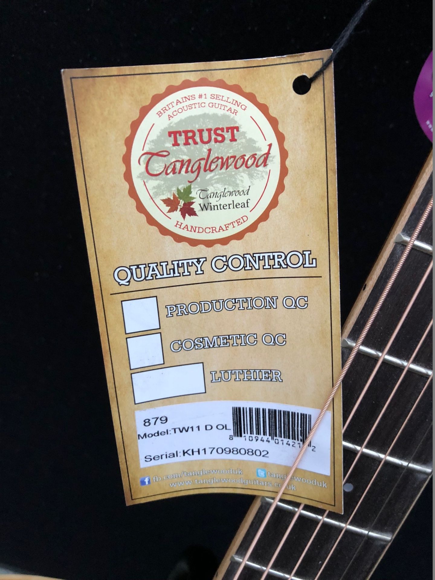 Tanglewood TW11D OL Olive Wood Acoustic Guitar (Brand New Ex Display - RRP £299.00) - Image 6 of 6