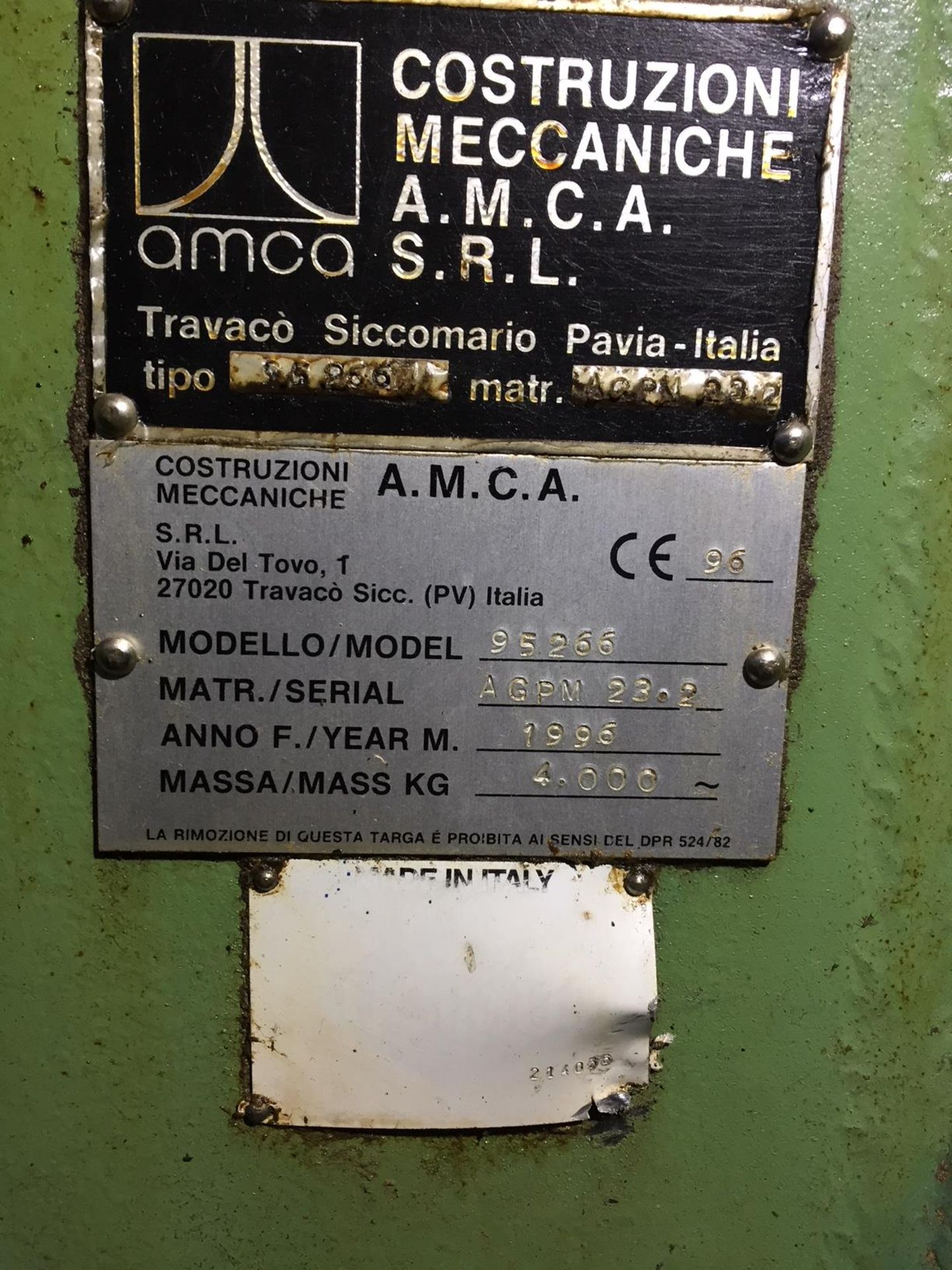 Amca Model 95266 Transfer Machine - Image 7 of 9