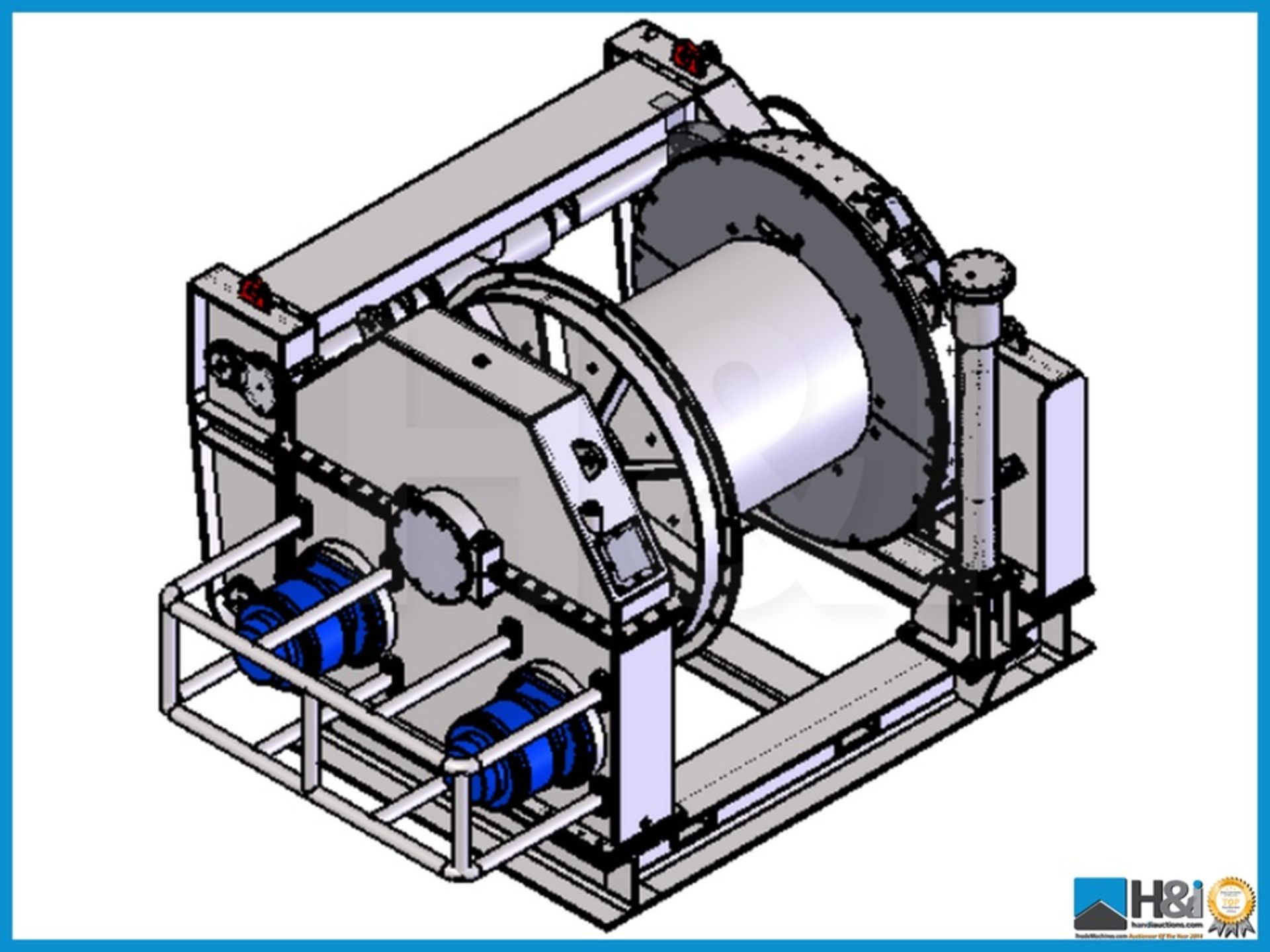 New and unused Ibercisa 65t Hydraulic drum winch. Western European manufactured. 65te WLL Winch is - Bild 2 aus 8