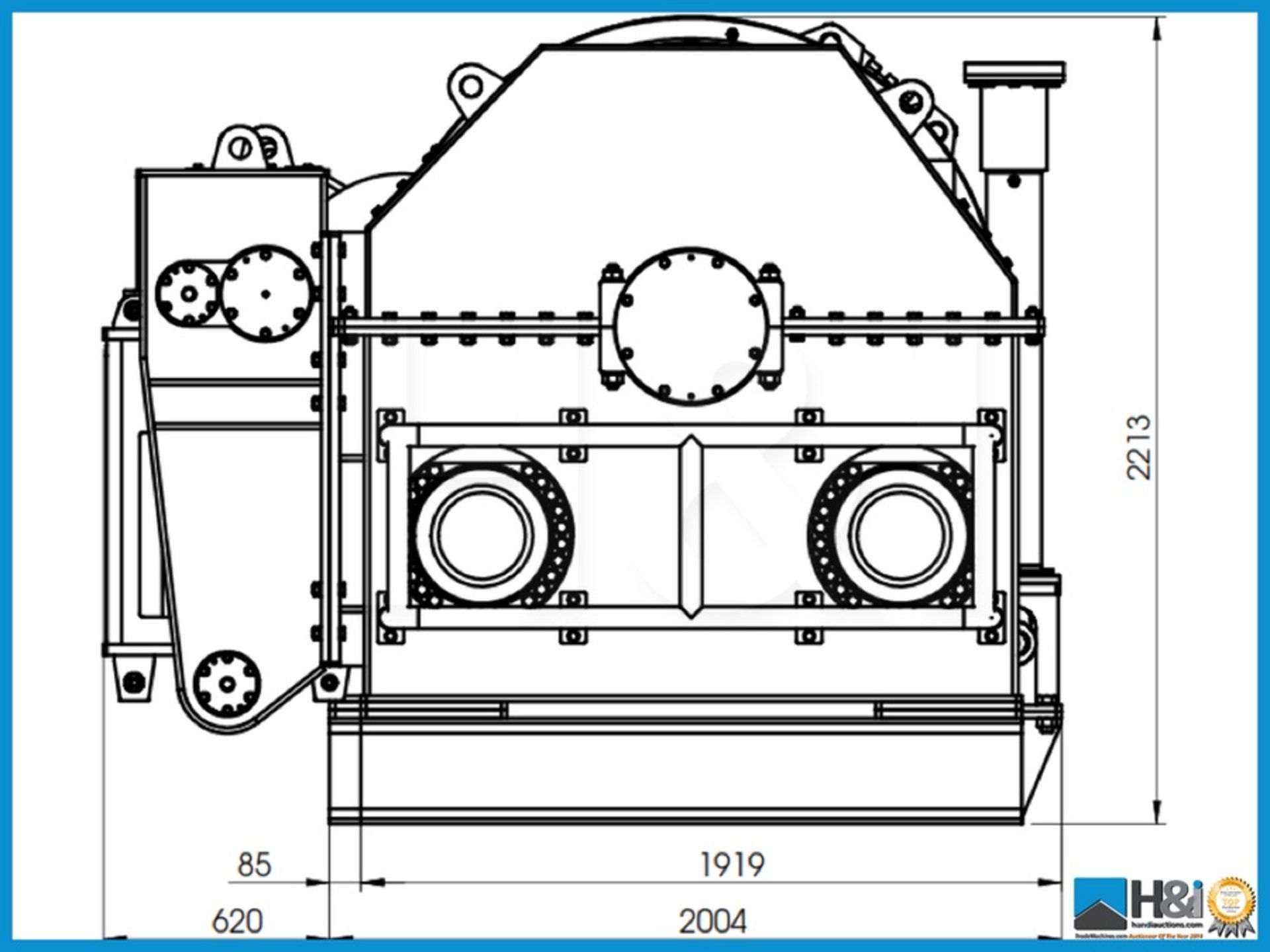 New and unused Ibercisa 65t Hydraulic drum winch. Western European manufactured. 65te WLL Winch is - Bild 4 aus 8