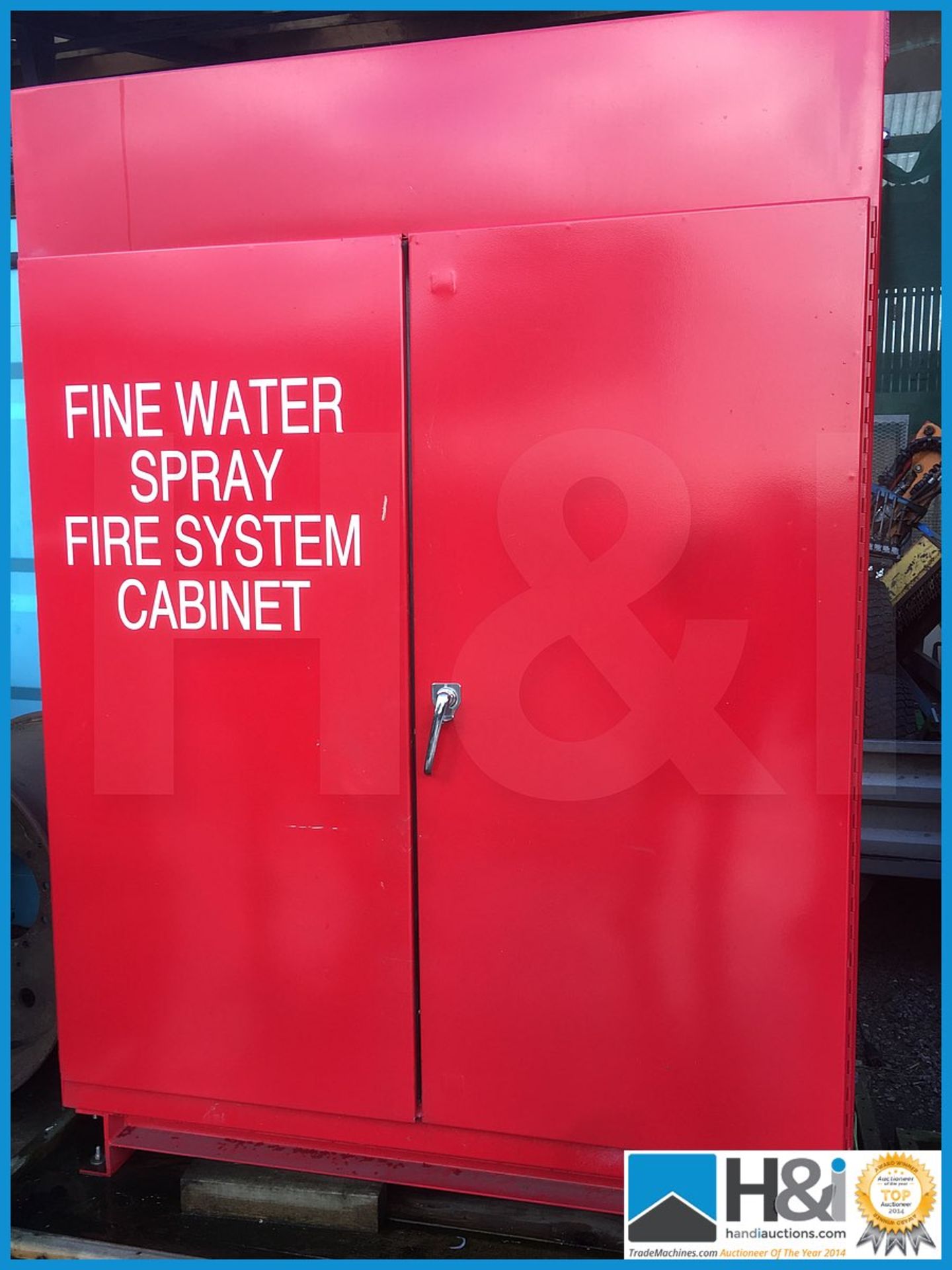 KEVTA Fire Systems Inc., single fine water spray fire cabinet. 240v. YOM 2012. Features integral air