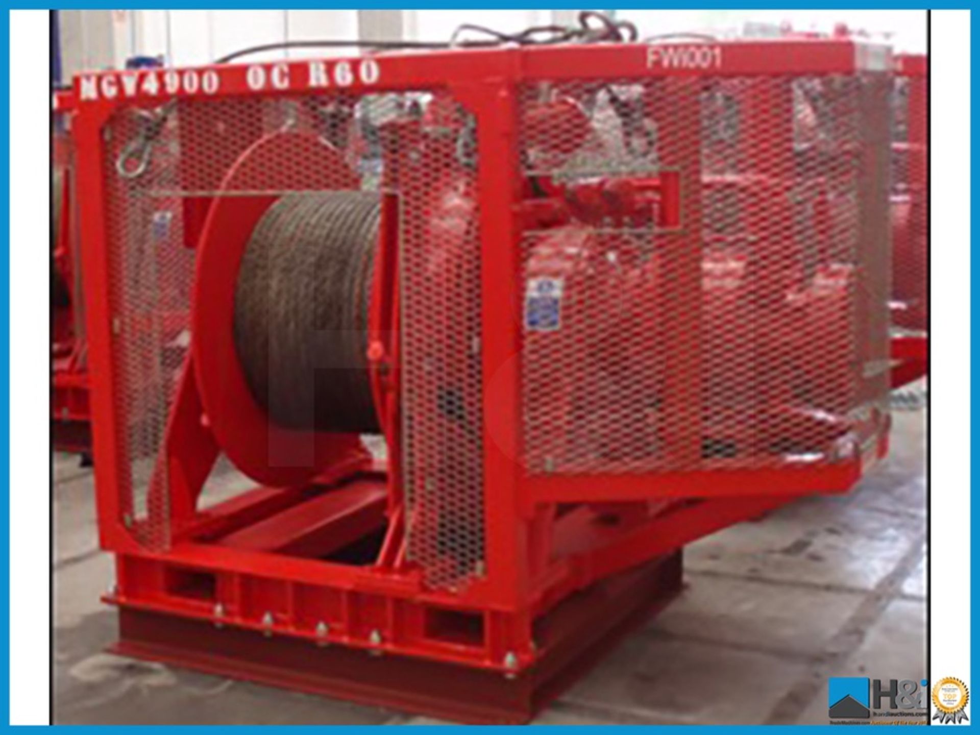 New and unused Ibercisa 18t WLL Hydraulic drum winch. Western European manufactured. 18te WLL