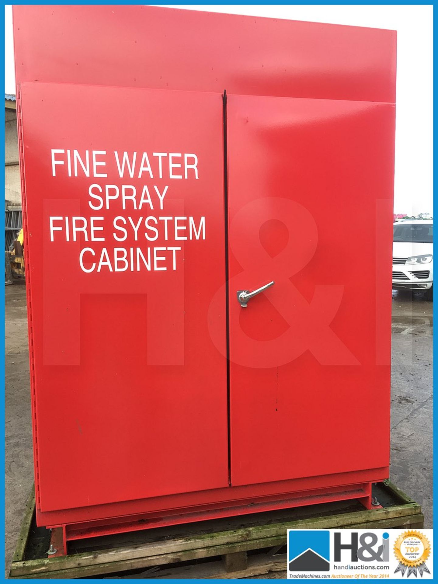 KEVTA Fire Systems Inc., large double fine water spray fire cabinet. 240v. YOM 2012. Features
