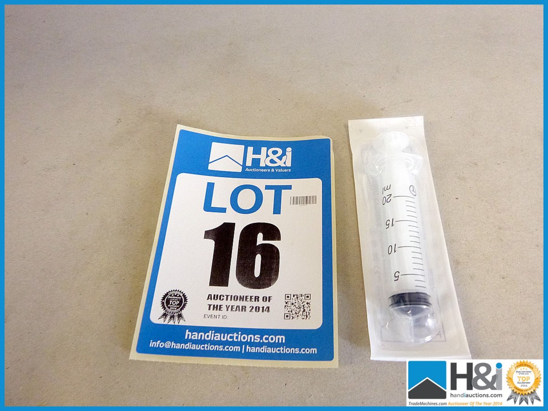 20ML PLASTIC SYRINGE BOX50 - 140605B. Lot value over £50. Appraisal: New, unused in original