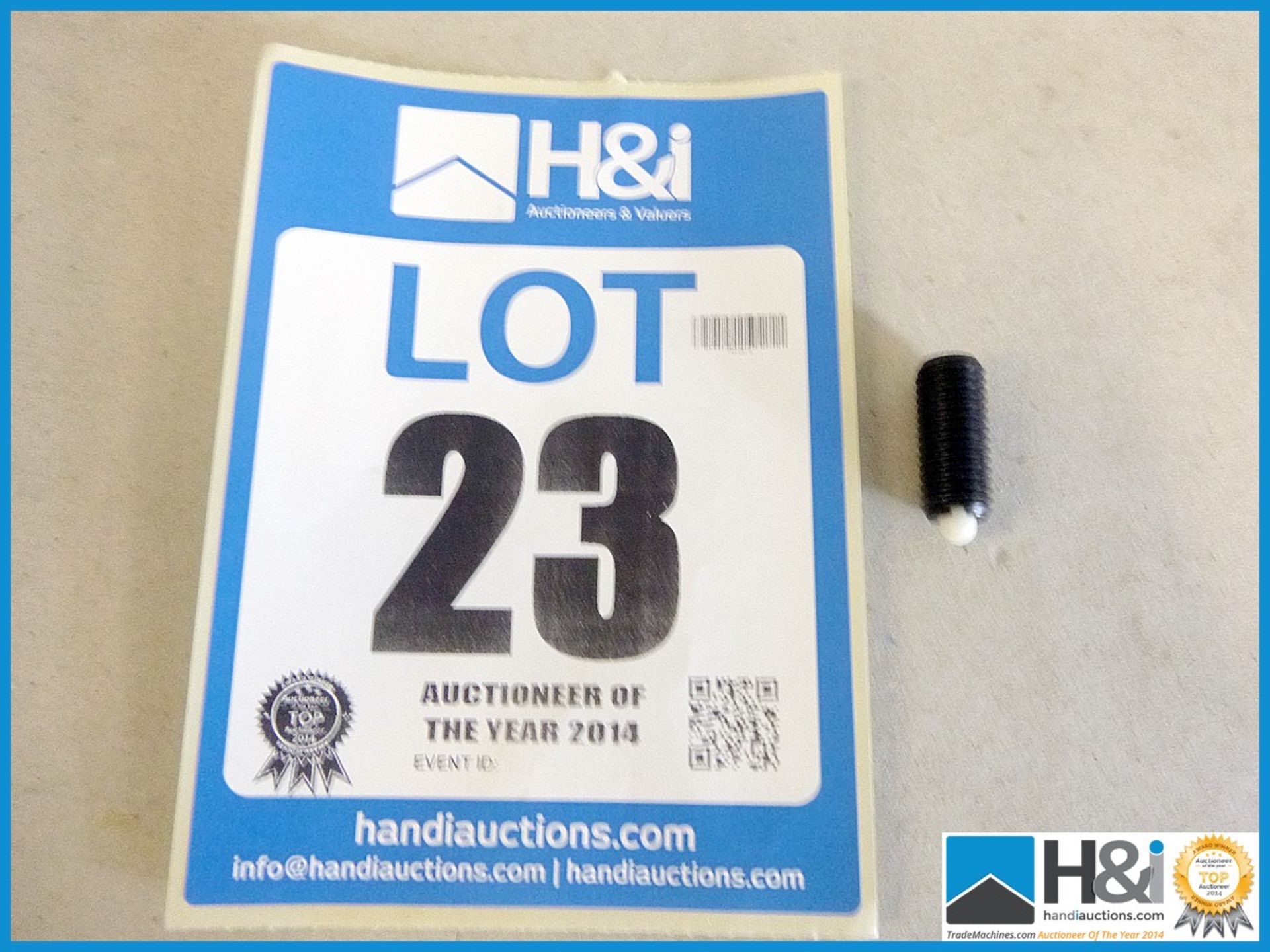 M12THD STEEL DELRINTIP SPRING PLUNGER. X 25 units. Appraisal: New, unused in original packaging.