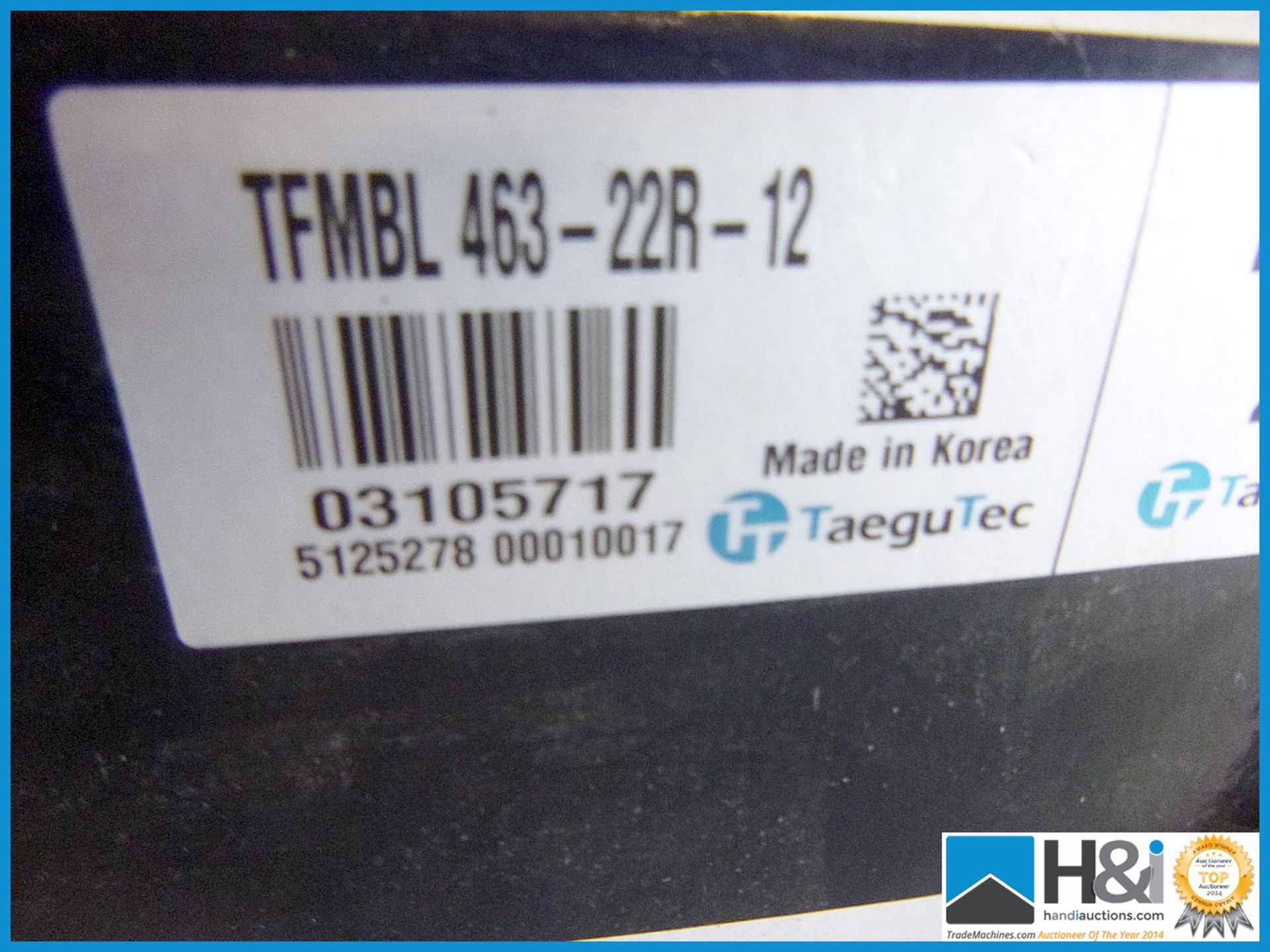TFMBL463-22-R12 TAEGUTEC. Appraisal: New, unused in original packaging. Viewing essential Serial No: - Image 2 of 4