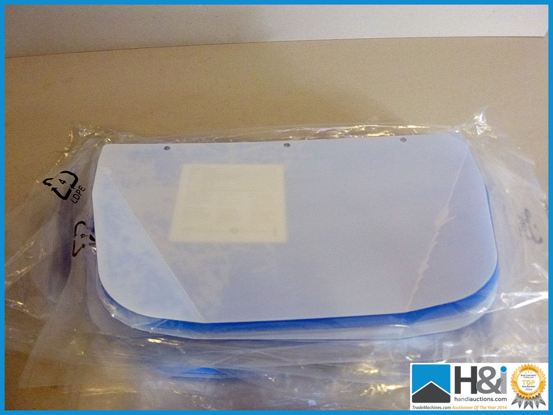 8" VISOR REPLACEMENT CLEAR POLYCARBONATE. x20 items lot value over £50. Appraisal: New, unused in - Image 2 of 2