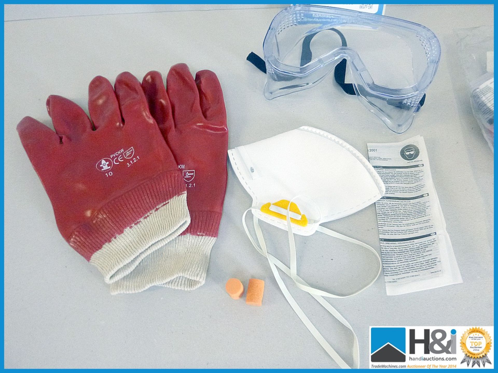 Safety set of ppe equipment including gloves goggles ear plugs X 16 lot value of £250 + vat. - Image 2 of 3