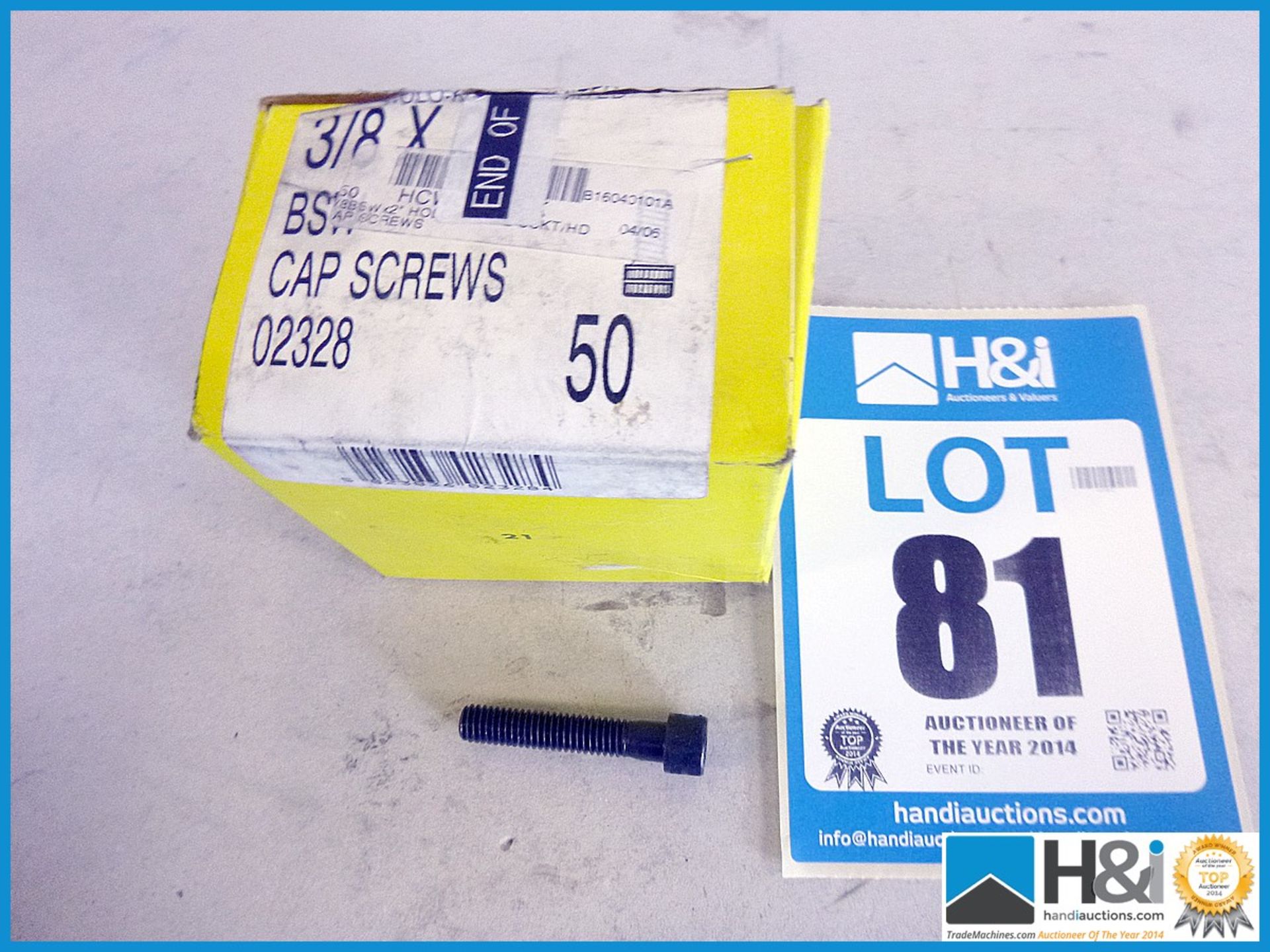 3/8BSWx2" HOLO-KROME SCKT/HD CAP SCREWS. X2 boxes. Appraisal: New, unused in original packaging.