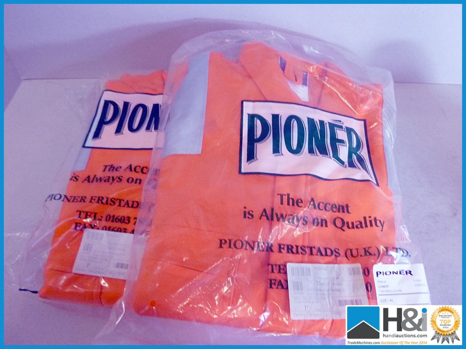 ORANGE 40" PIONER FIREMASTER COVERALL. X 2 pcs lot value over £50. Appraisal: New, unused in - Image 2 of 2