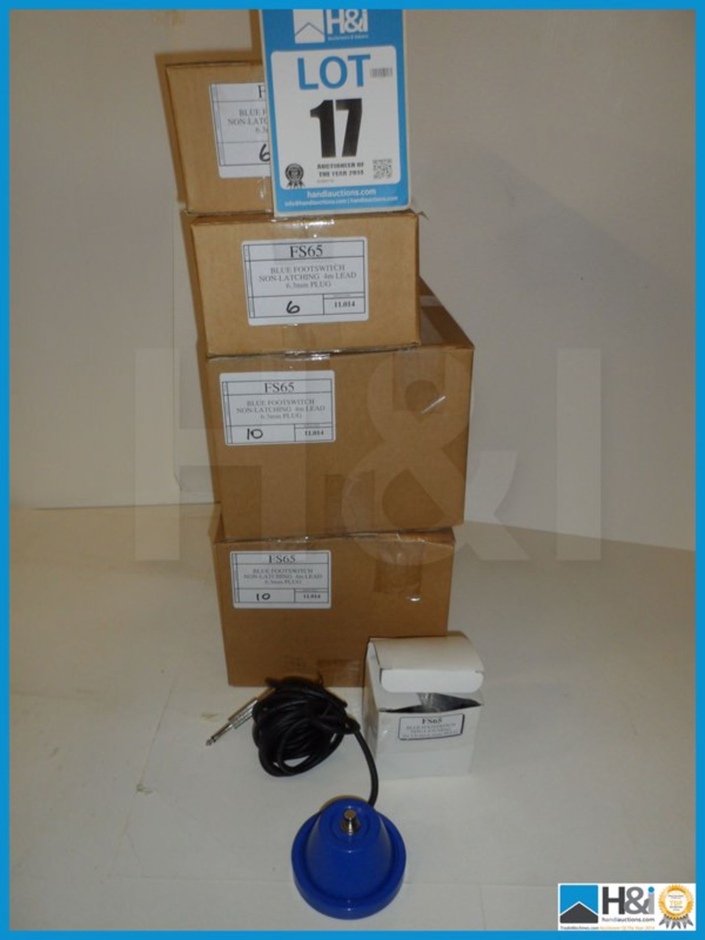 A03C BLUE FOOTSWITCH QTY X 33 LOT VALUE £242.55 + VAT. LIN BINS NOT INCLUDED. : FS65 - BLUE