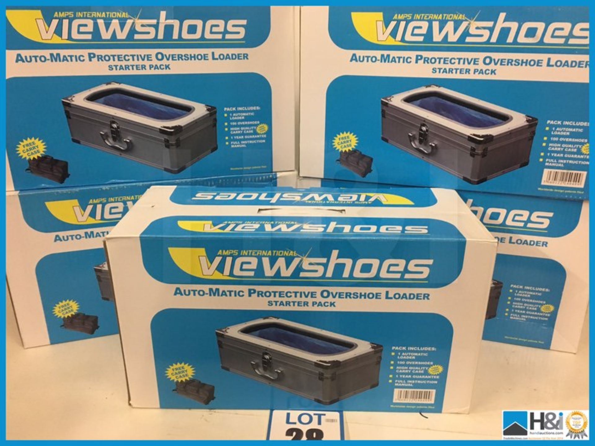 5 X Automatic shoe cover loader and carry case Brand new in box RRP £74.99 per unit LOT value of £