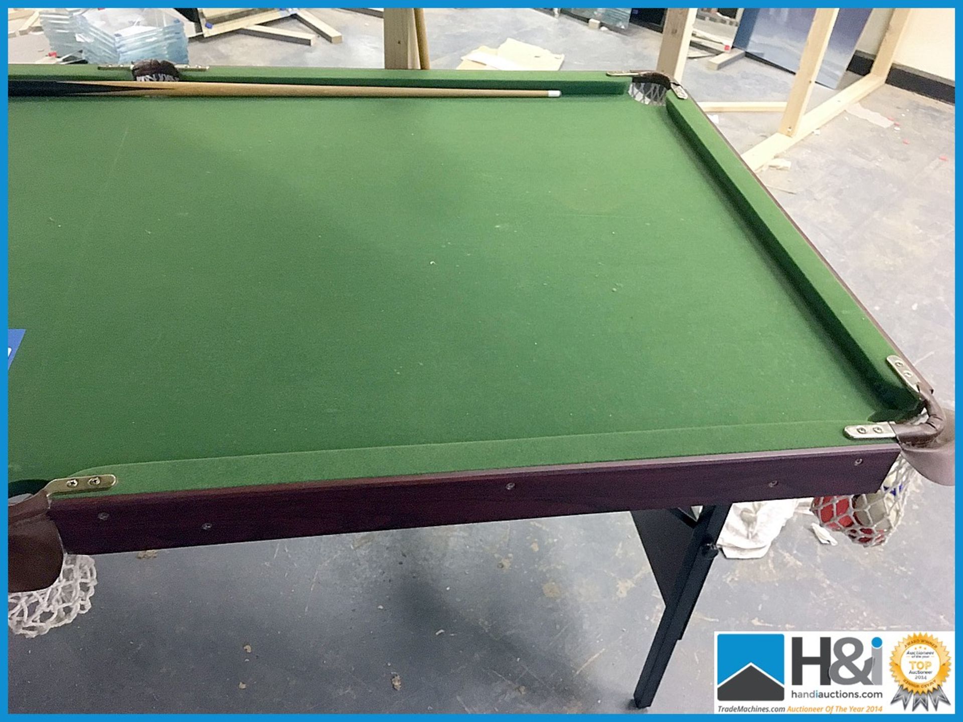 Small snooker table and accessories Appraisal: Used, good. Viewing essential Serial No: NA Location, - Image 3 of 3