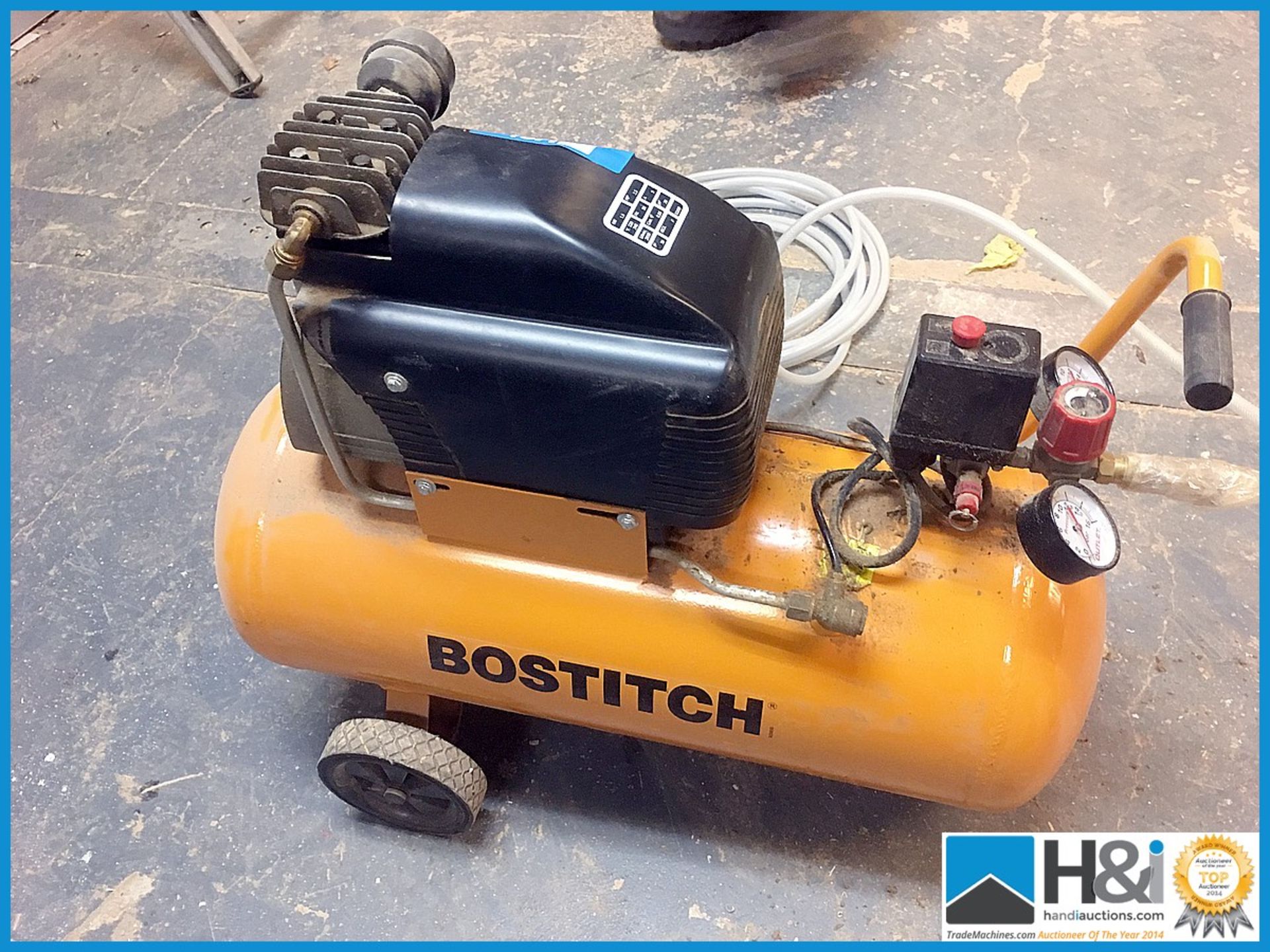 Bostich 240v compressor Appraisal: Untested. Viewing essential Serial No: NA Location, Contact, - Bild 4 aus 4