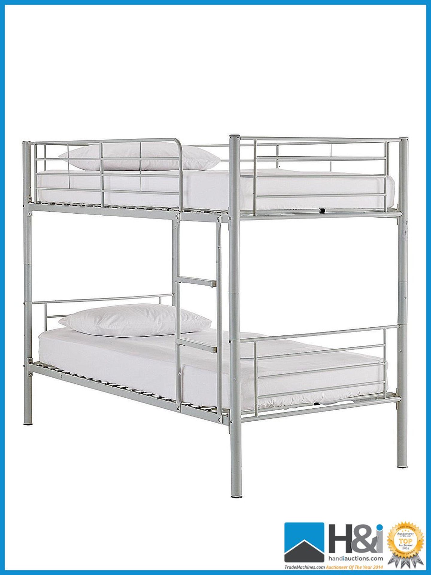 DAMAGED BOX ITEM A1 KIDSPACE DOMINO BUNK BED [SILVER] 153 x 99 x 197cm RRP £196 Appraisal: New,