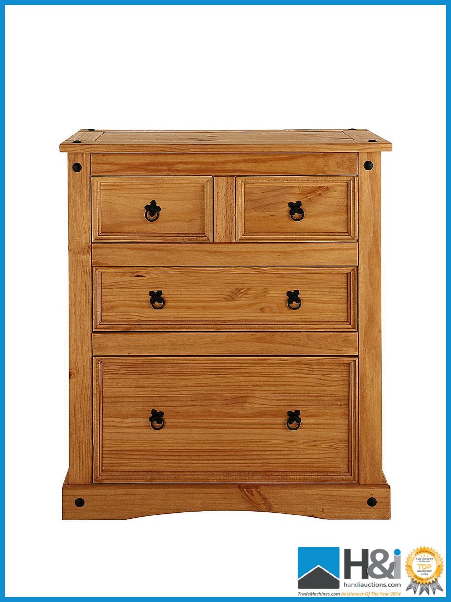 NEW IN BOX CORONA 4DRAWER CHEST [PINE] 104 x 92 x 48cm RRP £207 Appraisal: New, unused in original