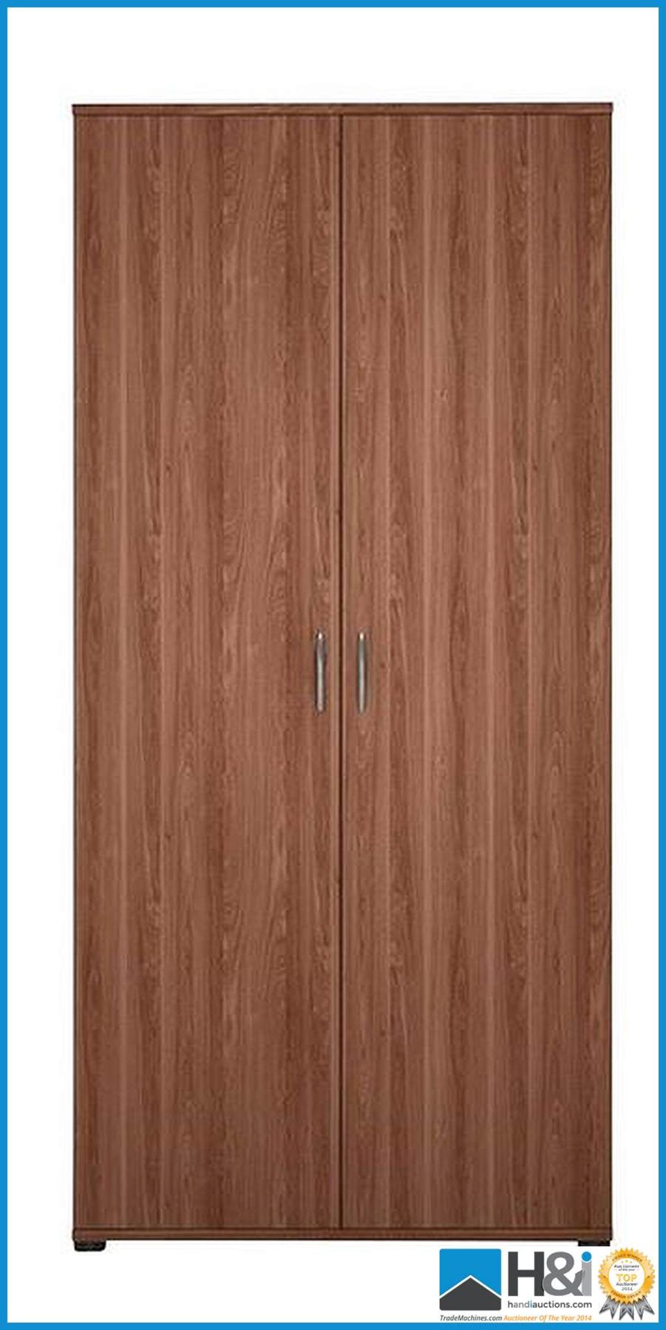 NEW IN BOX ALPHA 2DOOR WARDROBE [WALNUT] 172 x 81 x 51cm RRP £246 Appraisal: New, unused in original