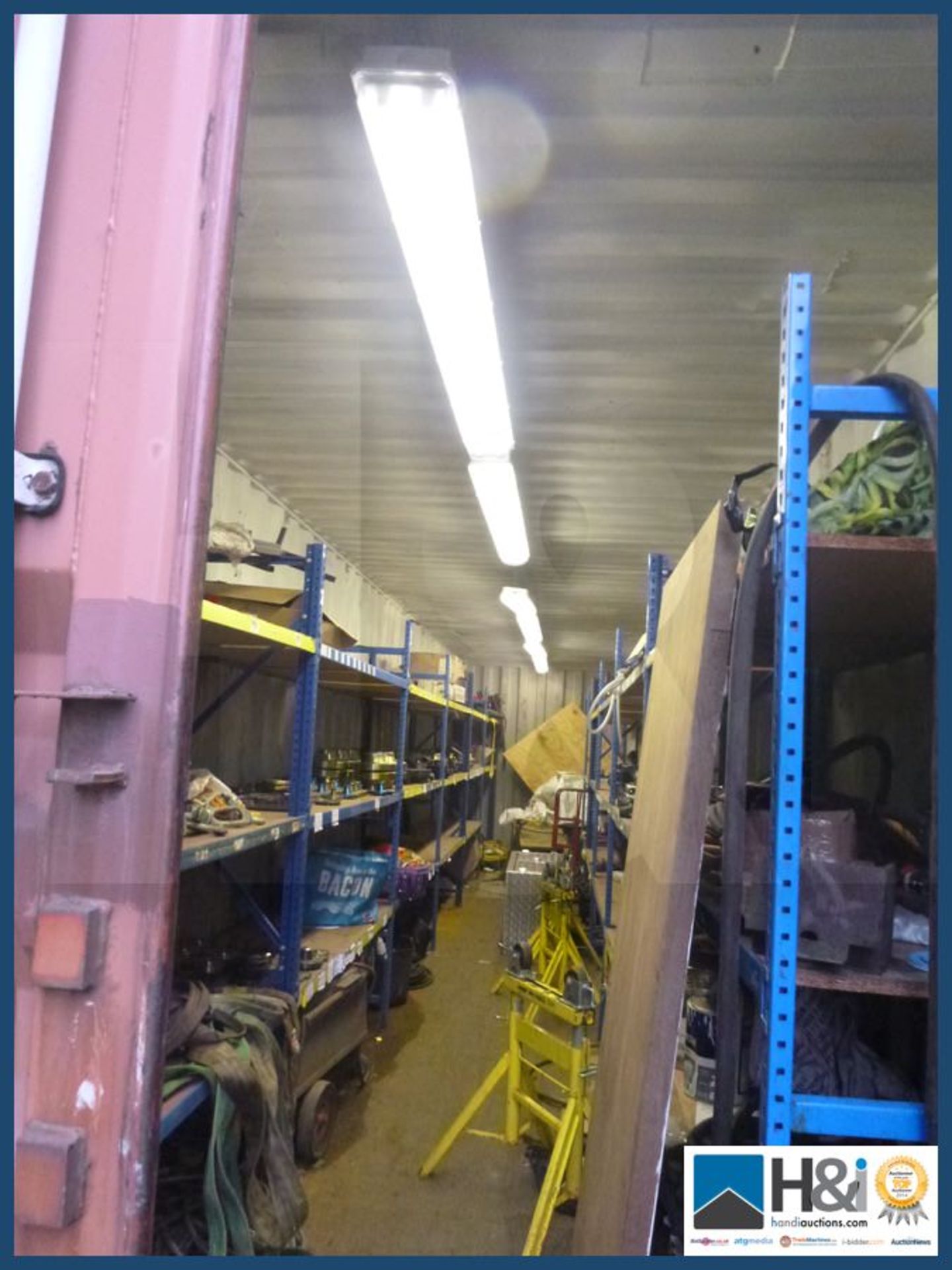 40 ft shipping container with lighting excluding contents. Good clean and dry. Loading available - Image 4 of 6