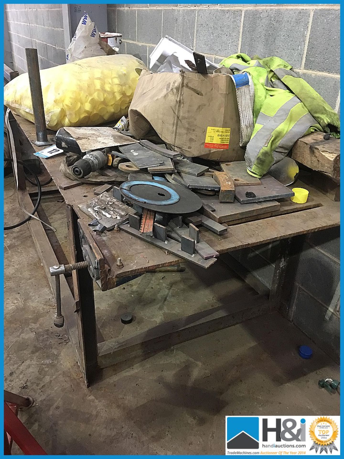 Fabricated metal welding table. No VAT on this lot except on the buyers premium Appraisal: Viewing - Image 2 of 2