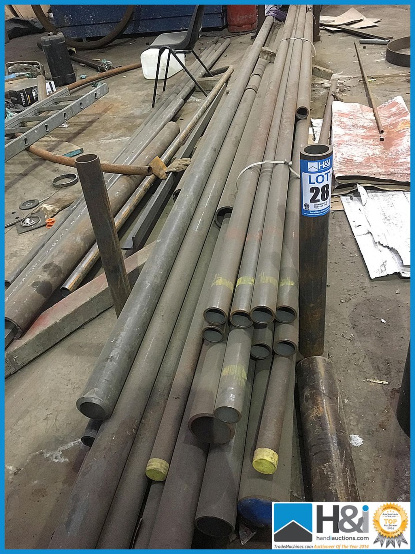 Excellent lot of high pressure steel stock tubing with certification if required. No VAT on this lot
