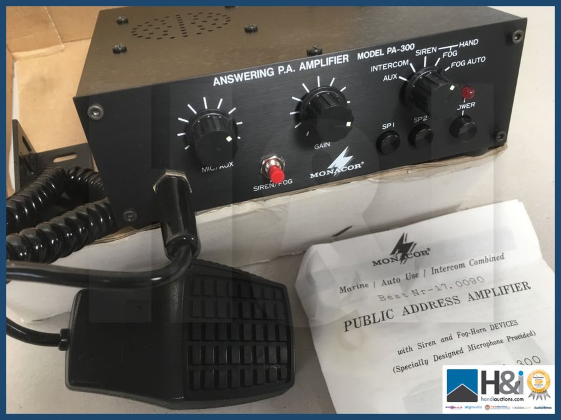 New in box public address amplifier kit. NO VAT on item except on buyers premium. Shipping and combi - Image 3 of 3