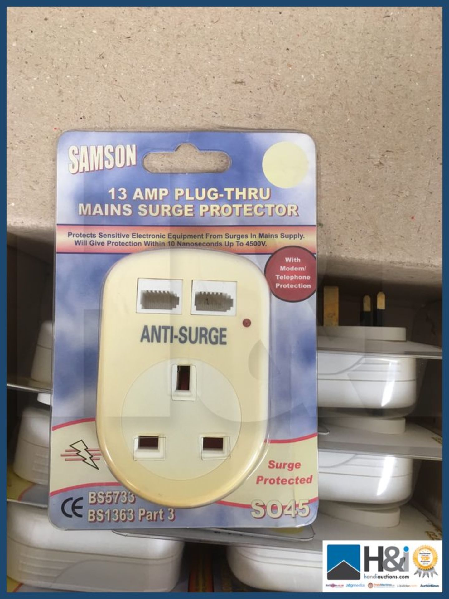 10 x Anti surge plugs in retail packaging. NO VAT on item except on buyers premium. Shipping and com - Image 2 of 2
