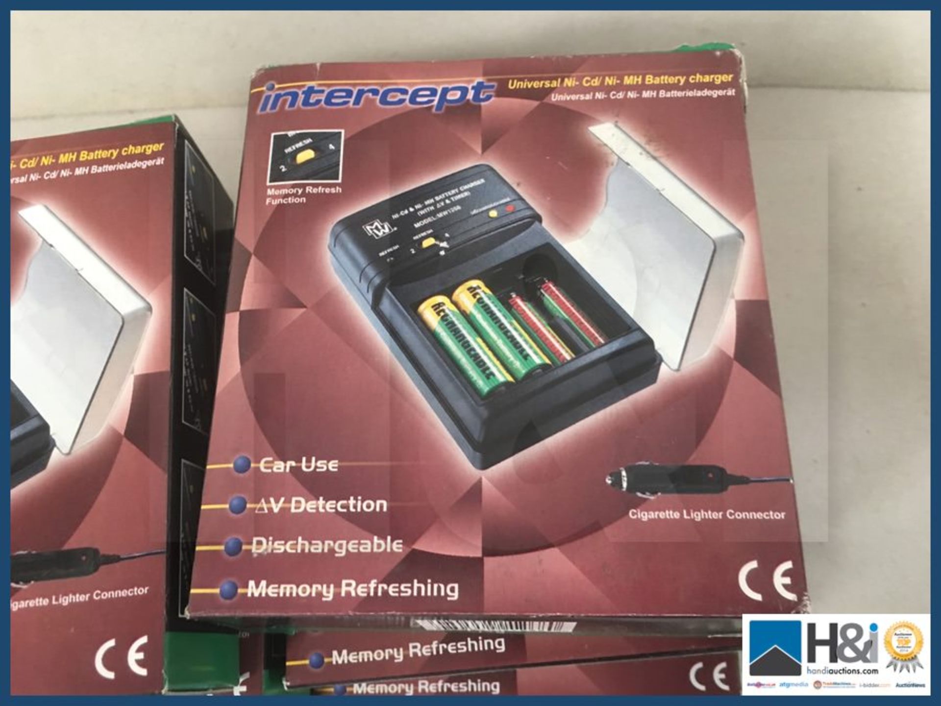 6 x New Intercept universal battery chargers. NO VAT on item except on buyers premium. Shipping and - Image 2 of 2