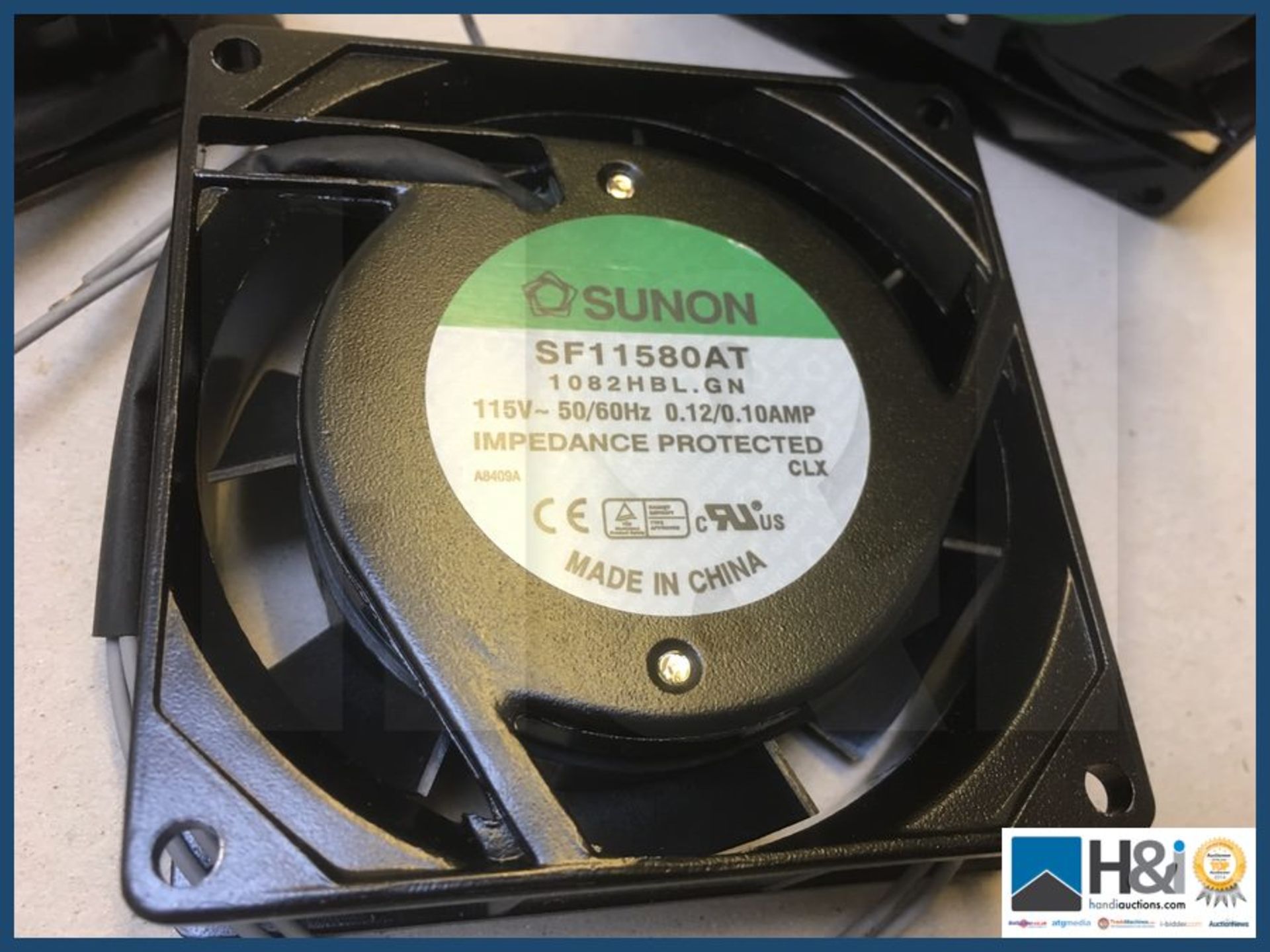 10 x New Sunan SF11580AT AC square axial fans 80 x 80 RRP GBP 29 each. NO VAT on item except on buye - Image 2 of 4