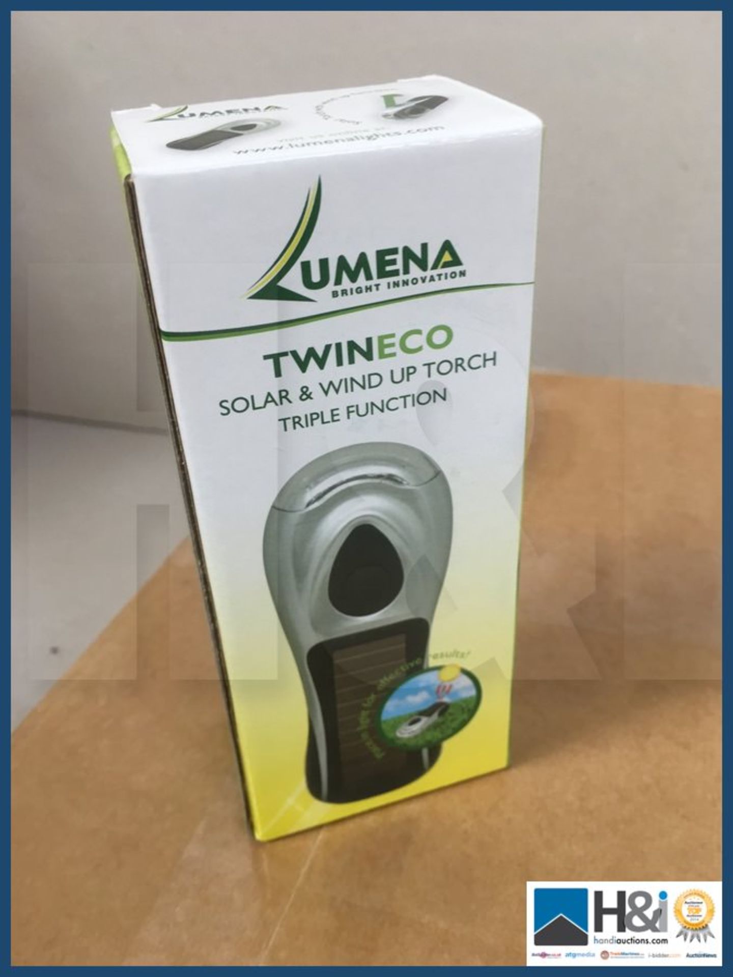 10 x New Lumena Wind up and solar powered multifunction torches. NO VAT on item except on buyers pre - Image 2 of 2