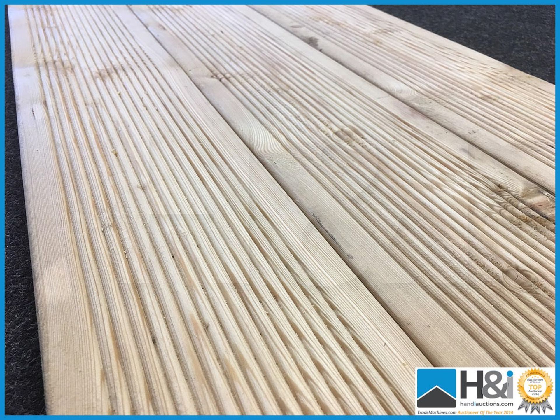 50 sq m of Siberian larch textured decking. New and unused high quality. Requires no treatment and - Image 5 of 7