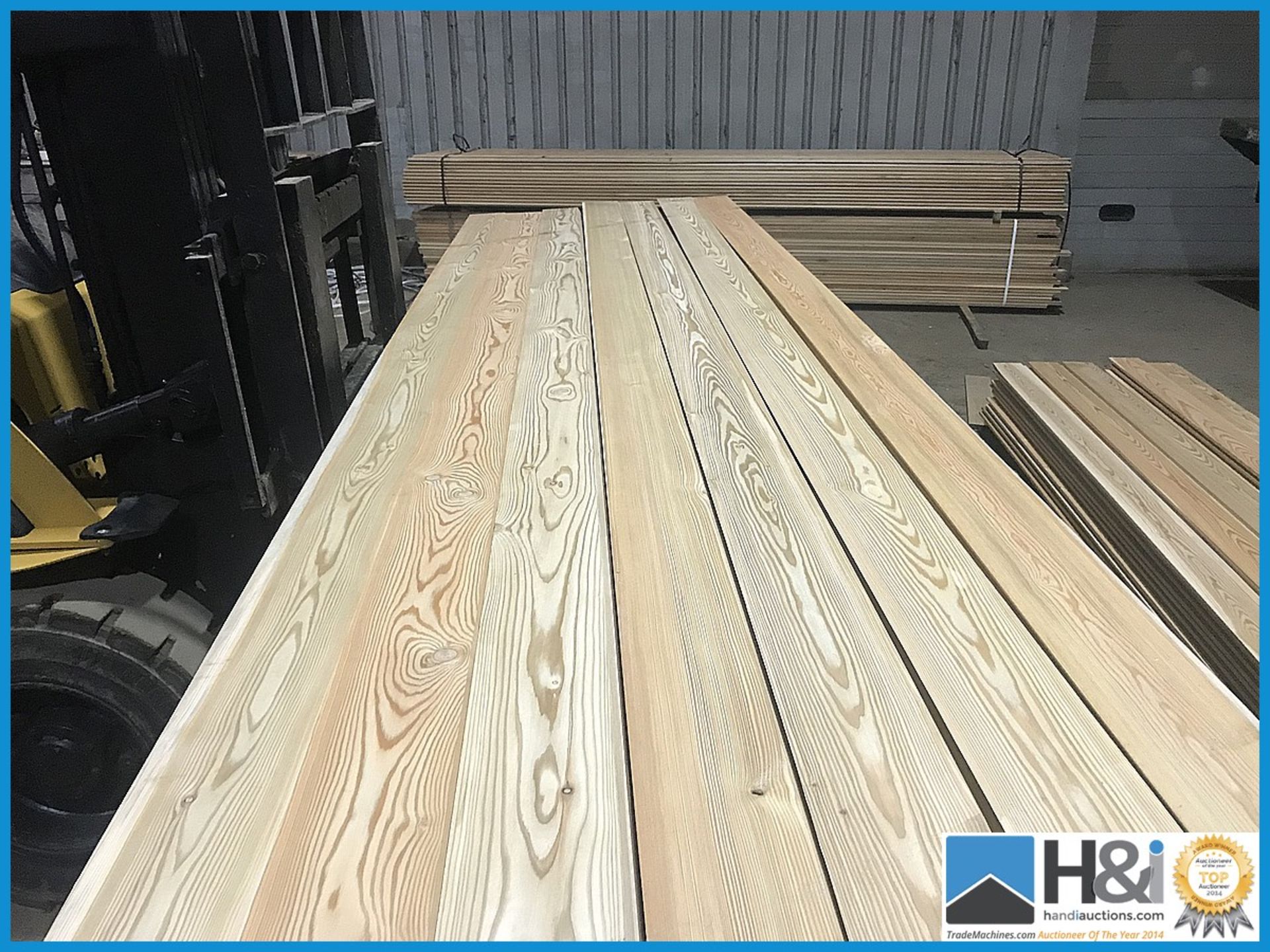 50 sq m of Siberian larch T&G decking. New and unused high quality. Requires no treatment and is non - Image 7 of 8