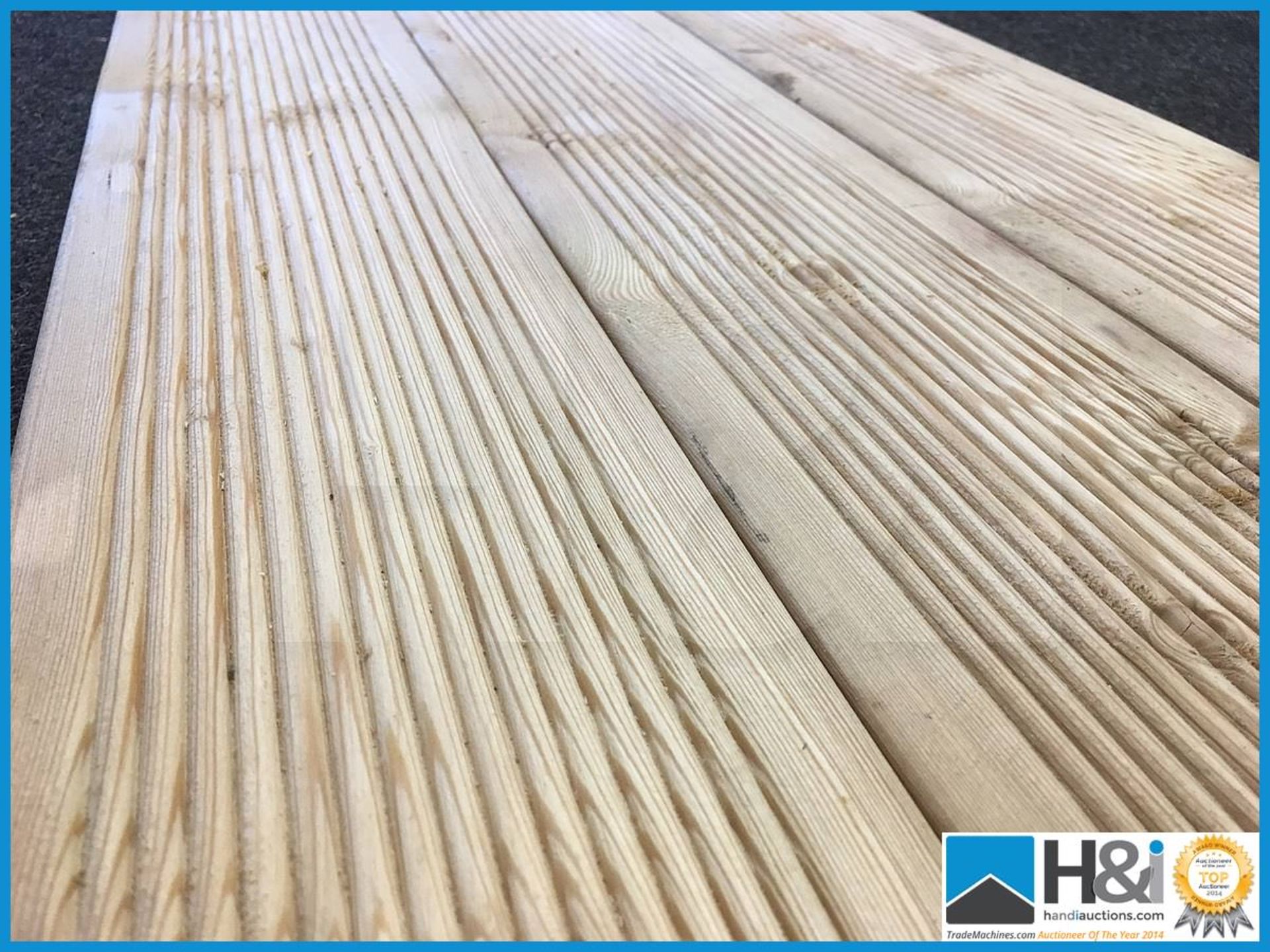 50 sq m of Siberian larch textured decking. New and unused high quality. Requires no treatment and - Image 7 of 7