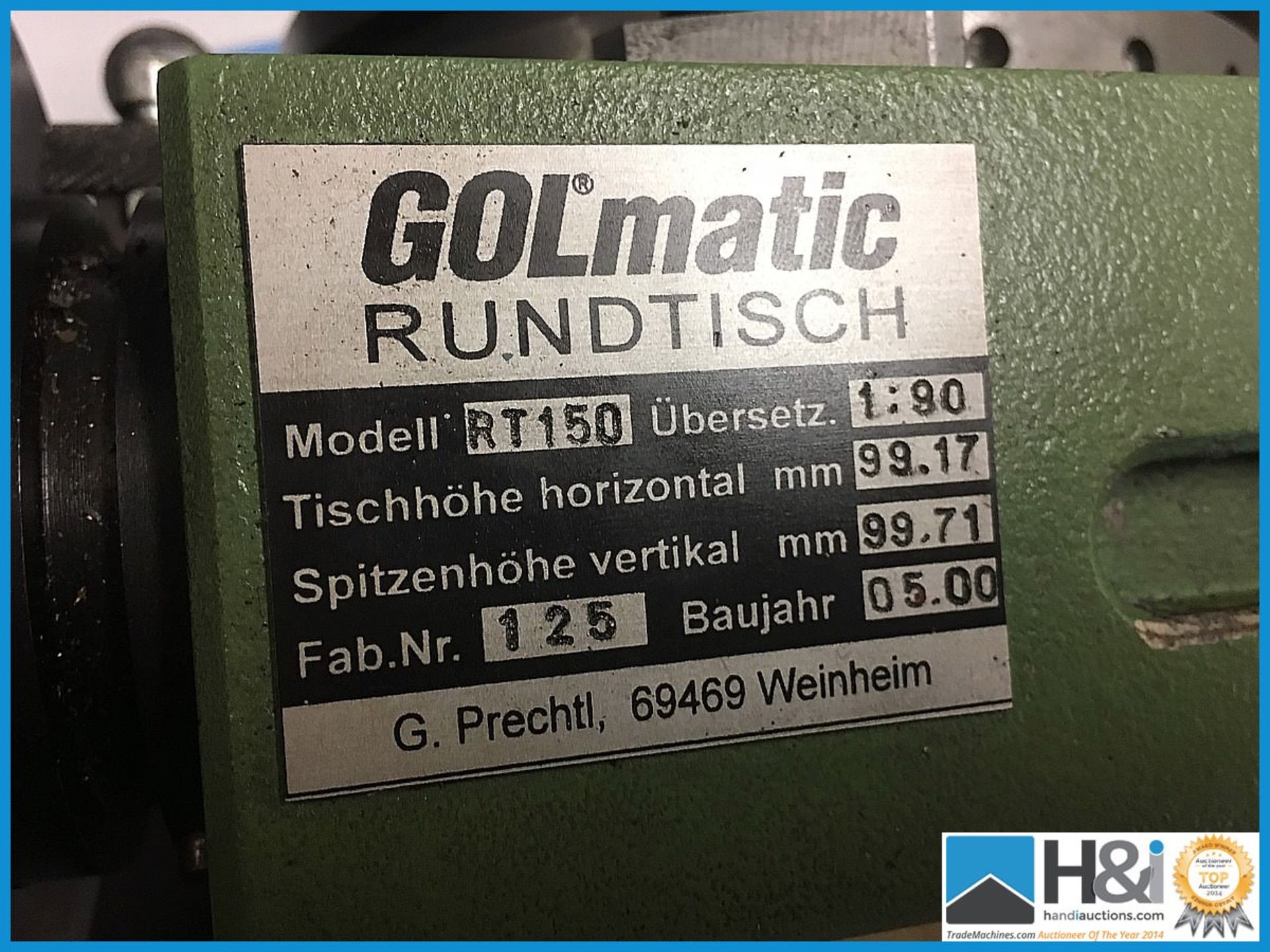 Small 150mm dia rotary table with tailstock superb quality German built Appraisal: Viewing Essential - Image 4 of 8