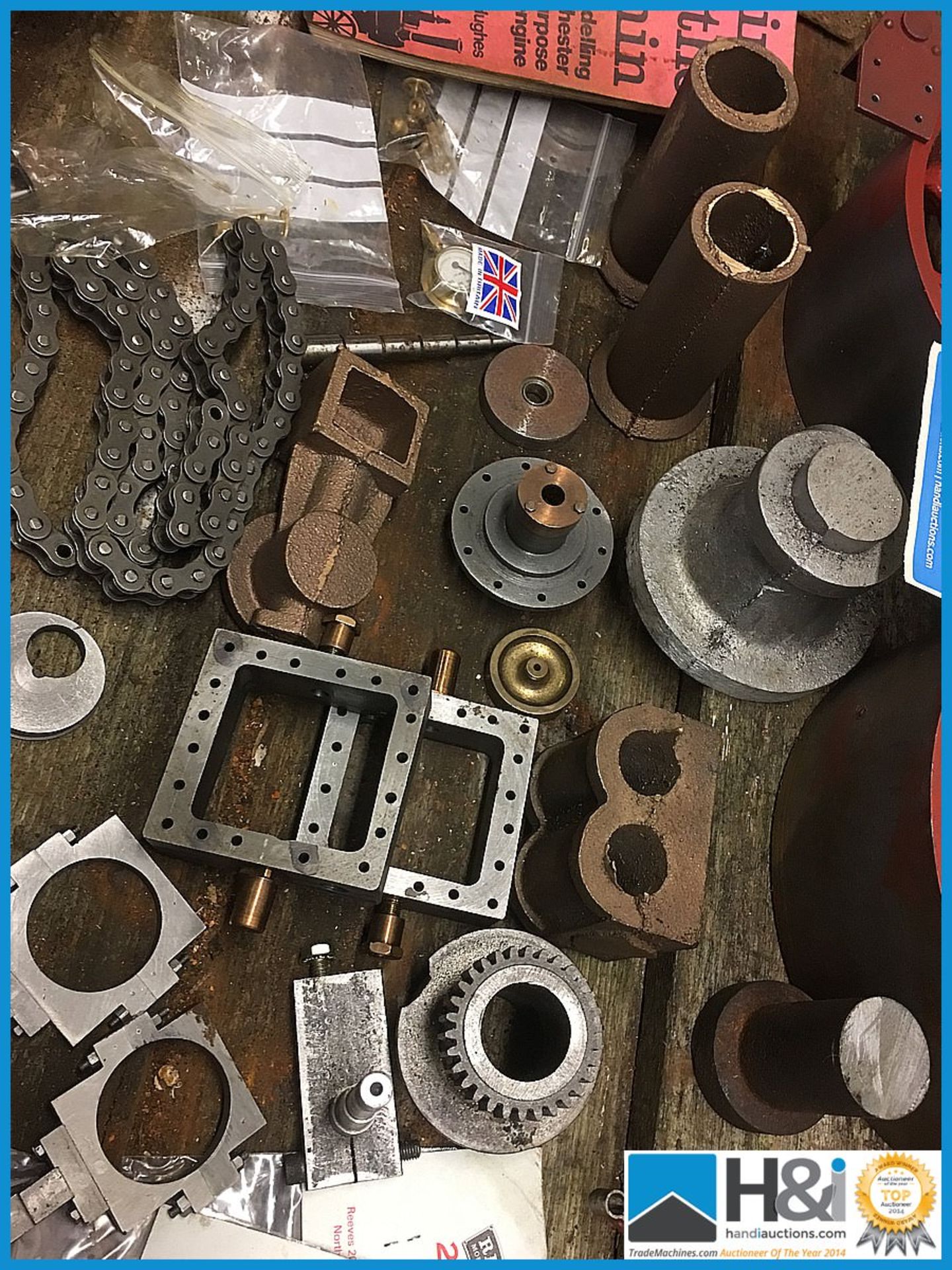 A collection of model traction engine parts as a part completed project, the lot includes the actual - Image 7 of 16
