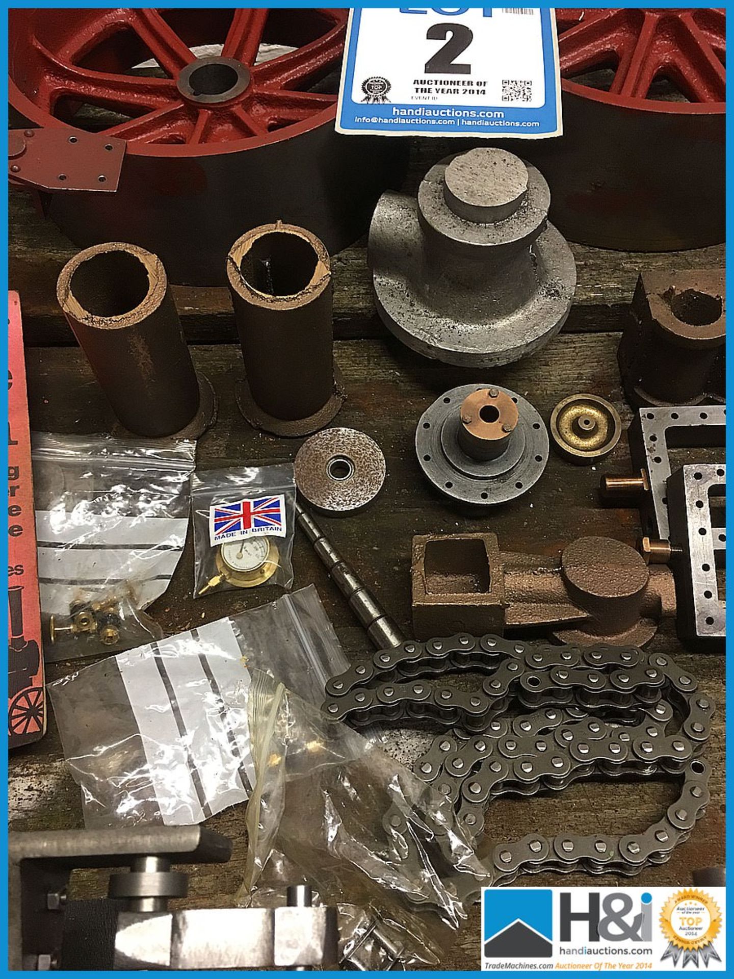 A collection of model traction engine parts as a part completed project, the lot includes the actual - Image 9 of 16