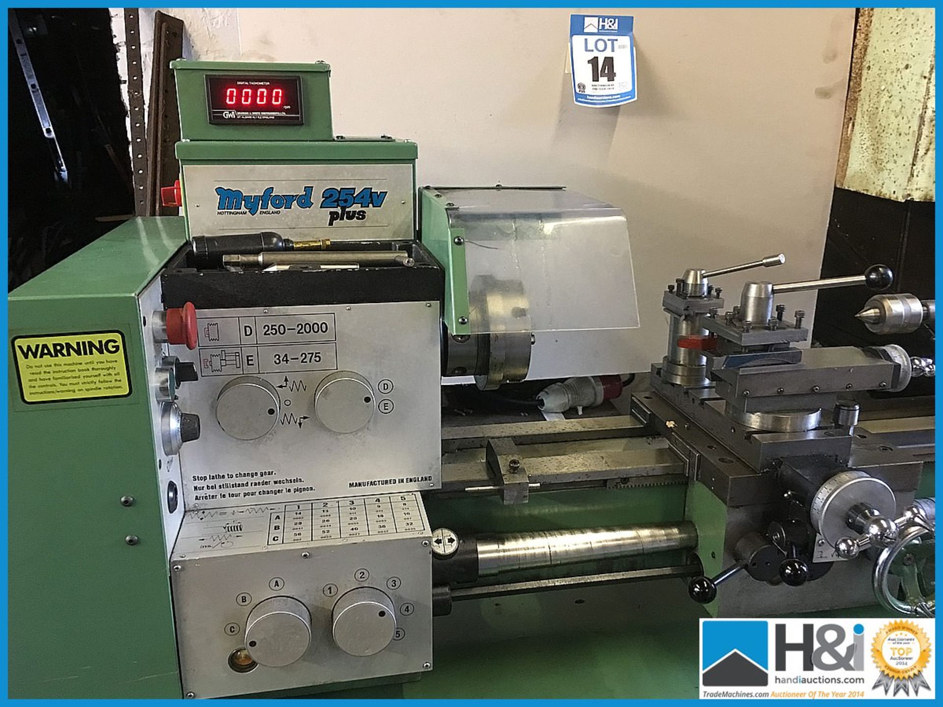 Absolutely stunning Myford 254v Plus single phase metalworking lathe in near immaculate condition, - Image 2 of 29