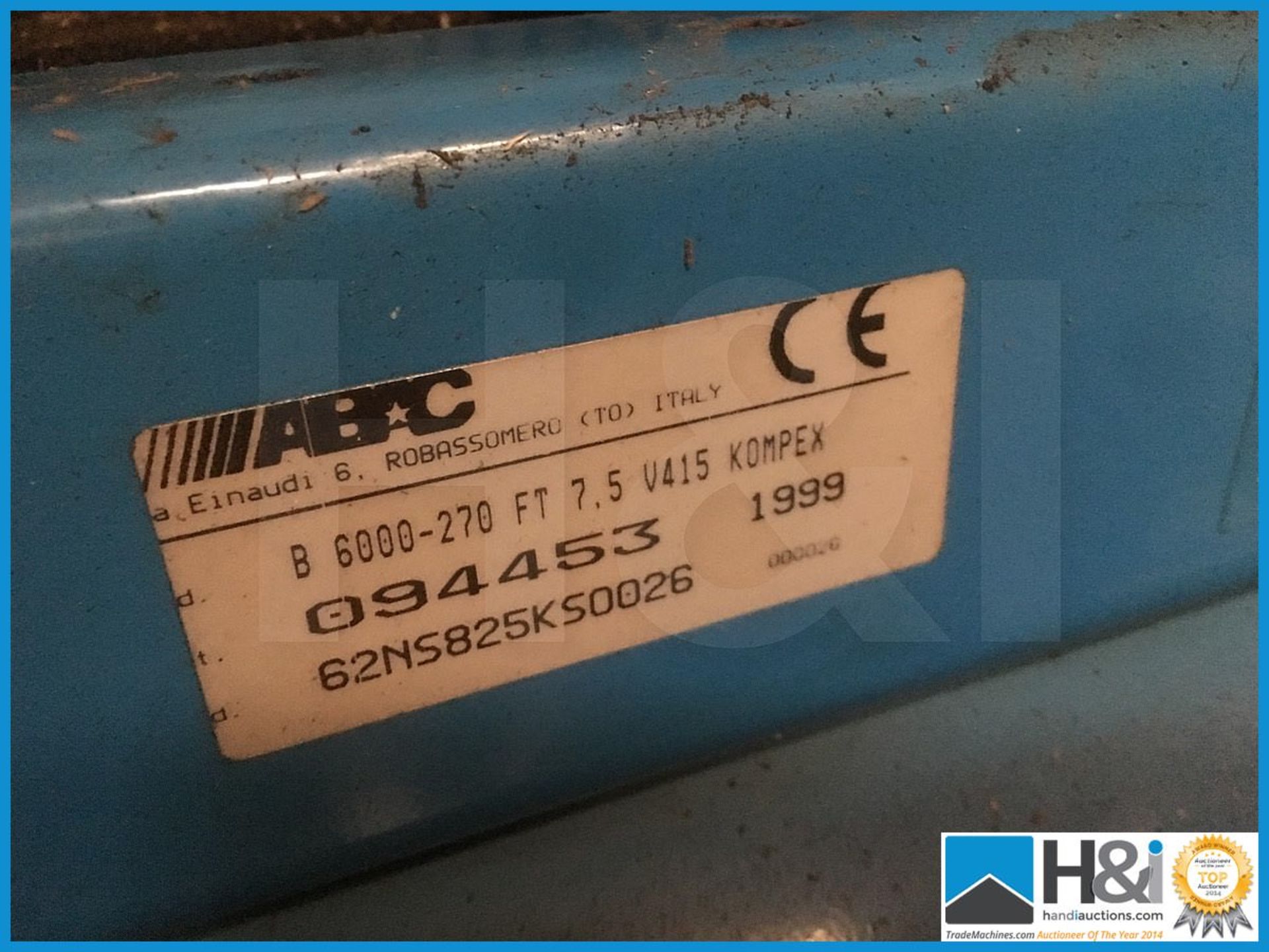 Abac 270 ltr 3 phase piston compressor NOTES: Please see the T&Cs & Important Info tab above for - Image 5 of 5