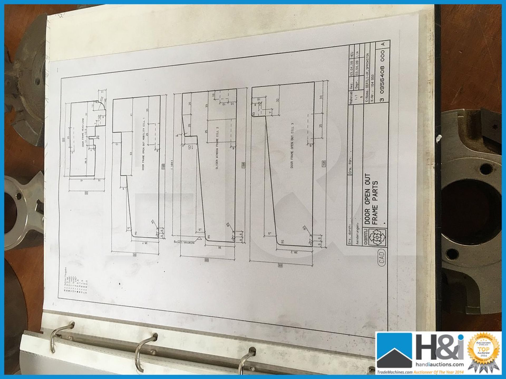 Superb set of Oertli woodworking tooling for door and frame system in superb condition with large - Bild 22 aus 24