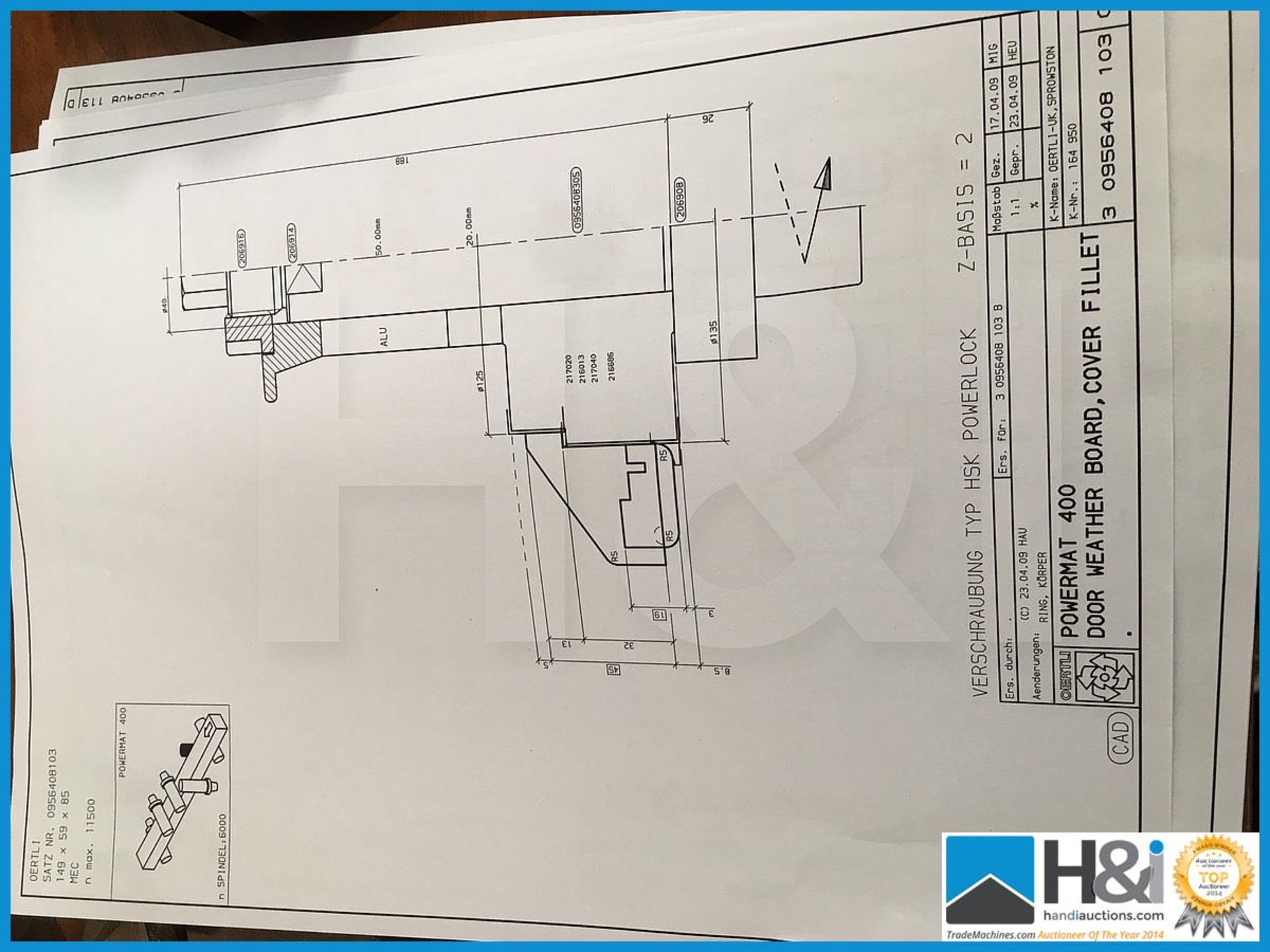 Superb set of Oertli woodworking tooling for door and frame system in superb condition with large - Bild 15 aus 24