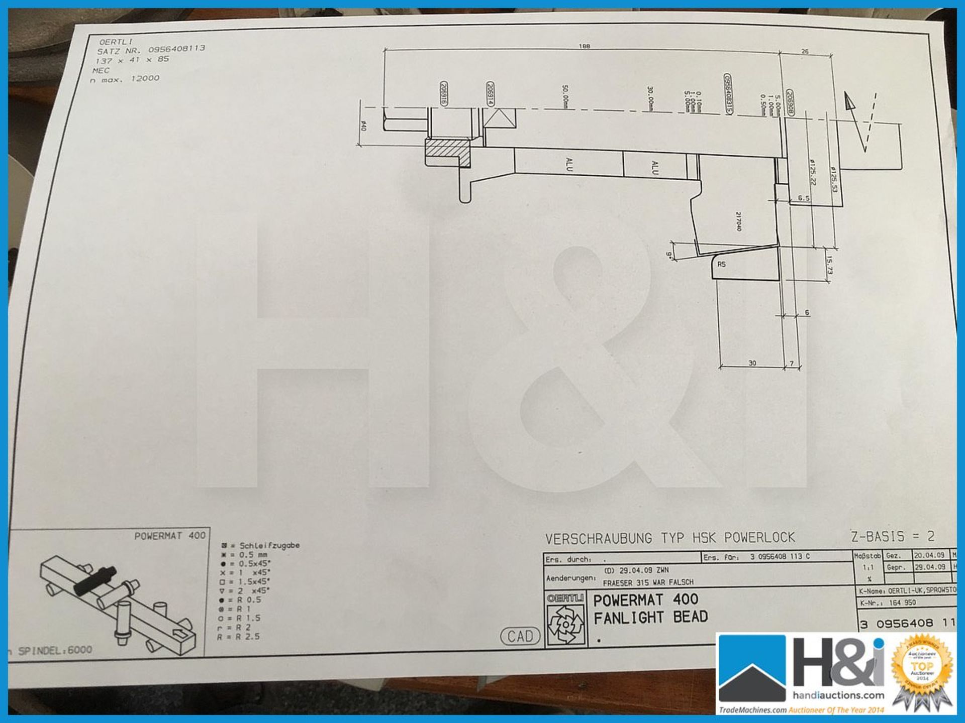 Superb set of Oertli woodworking tooling for door and frame system in superb condition with large - Bild 21 aus 24