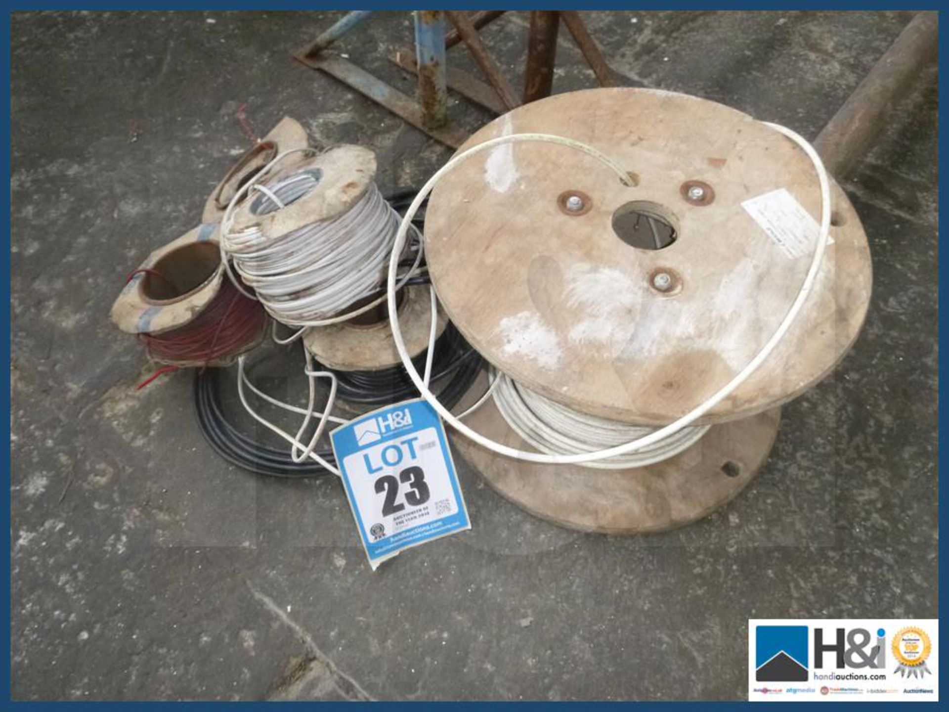 Selection of part used wire on reels . Appraisal: Used, good. Viewing essential Serial No: NA