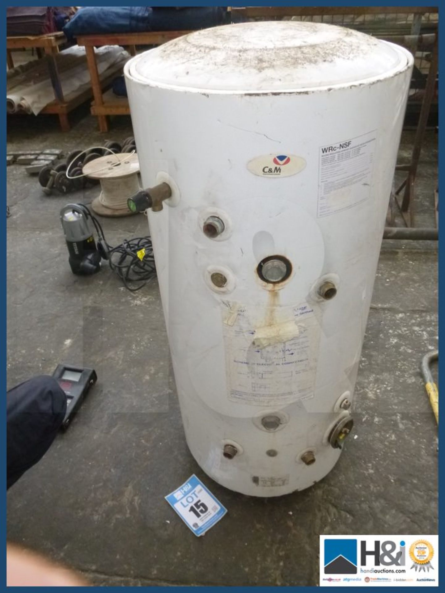 Hot water storage system model St1 150 150 ltrs. Appraisal: Used, good. Viewing essential Serial No: - Image 4 of 4