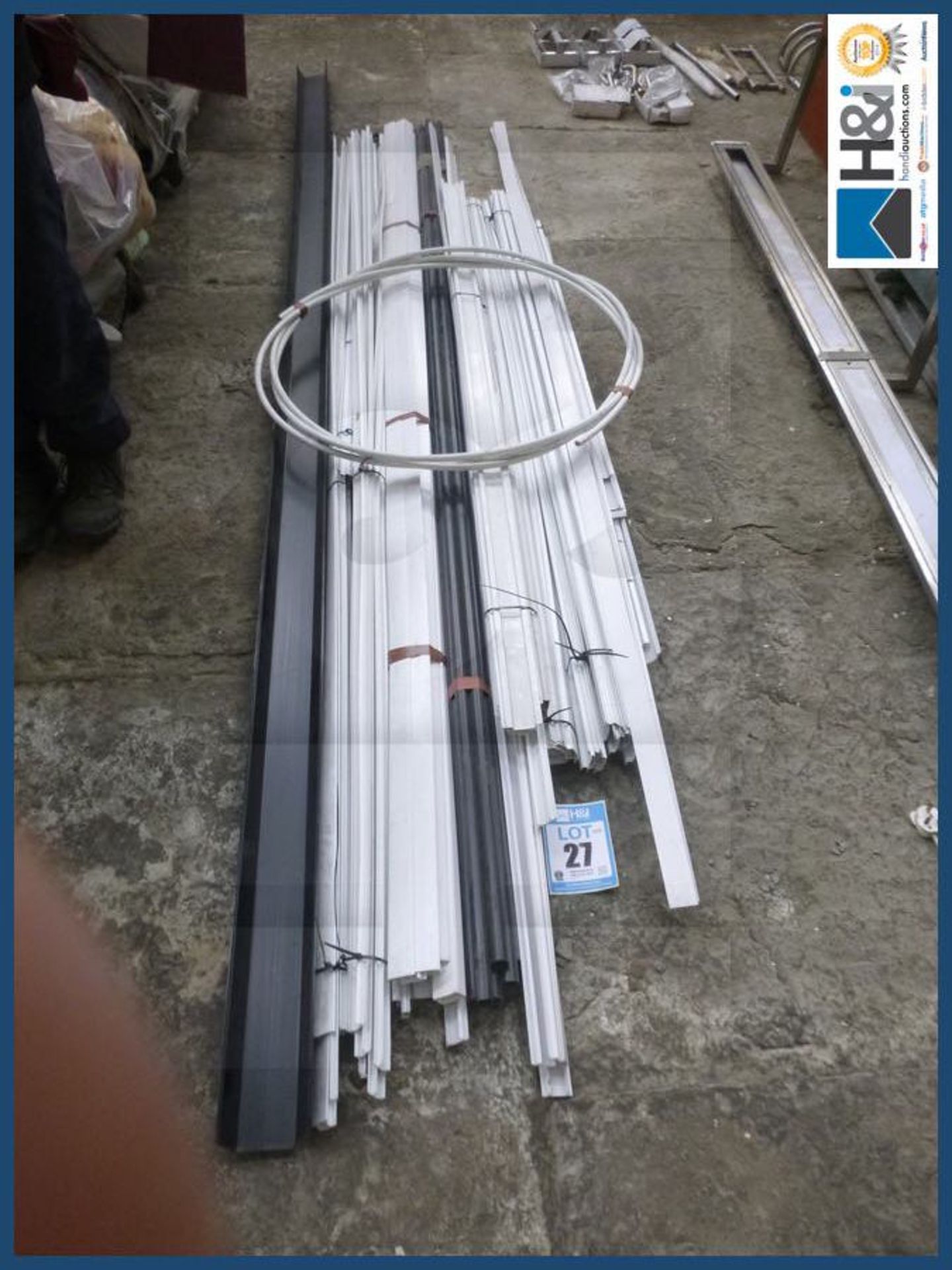 Job lot of upvc conduit and trunking . Appraisal: Used, good. Viewing essential Serial No: NA